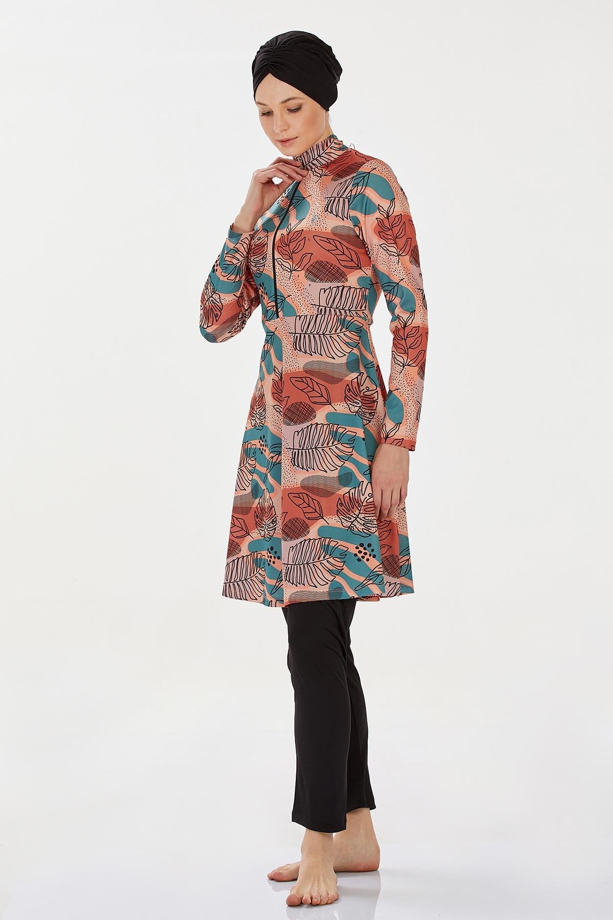 Rozamay 9222 Kadın Likralı Tam Kapalı Tesettür Mayo