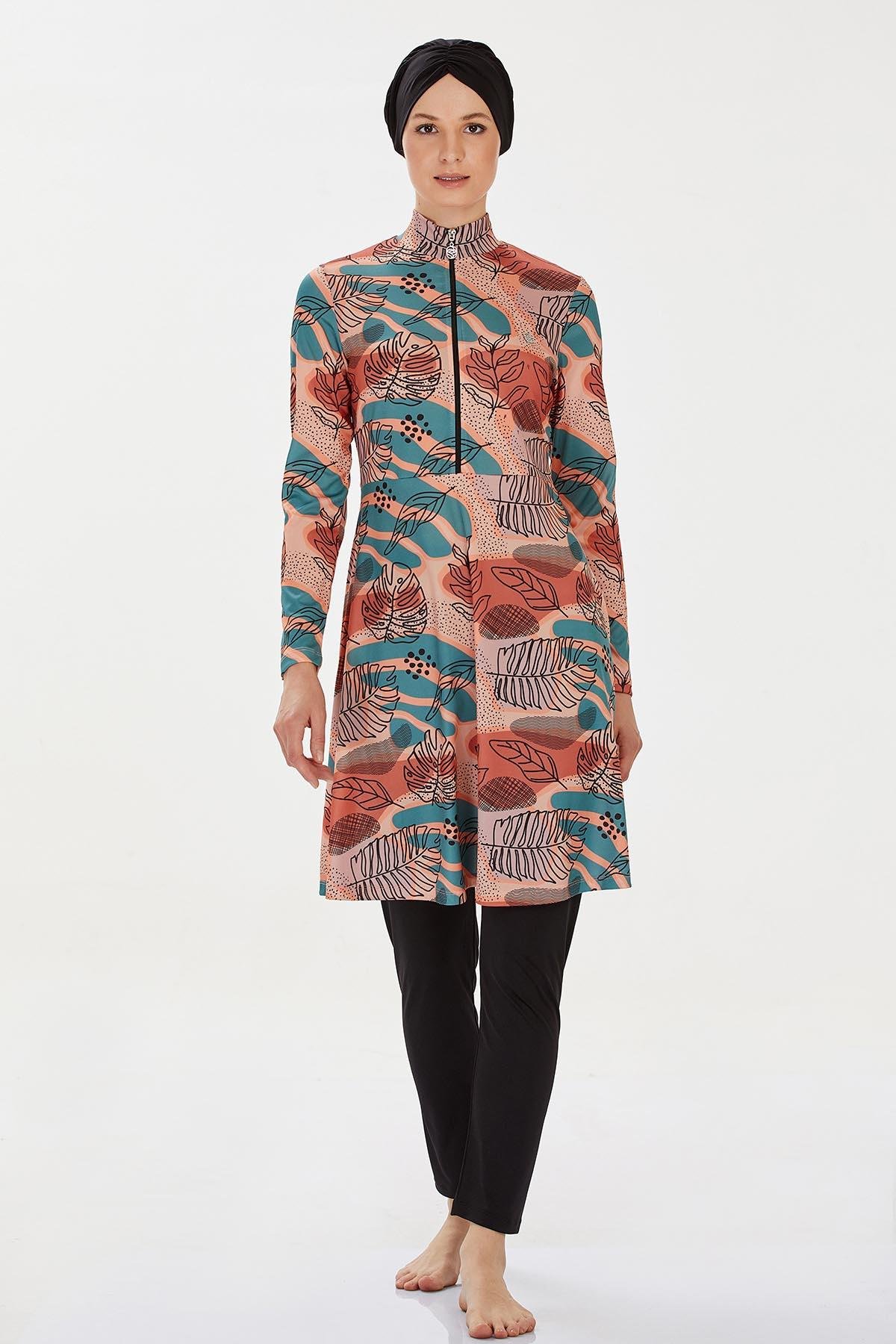 Rozamay 9222 Kadın Likralı Tam Kapalı Tesettür Mayo