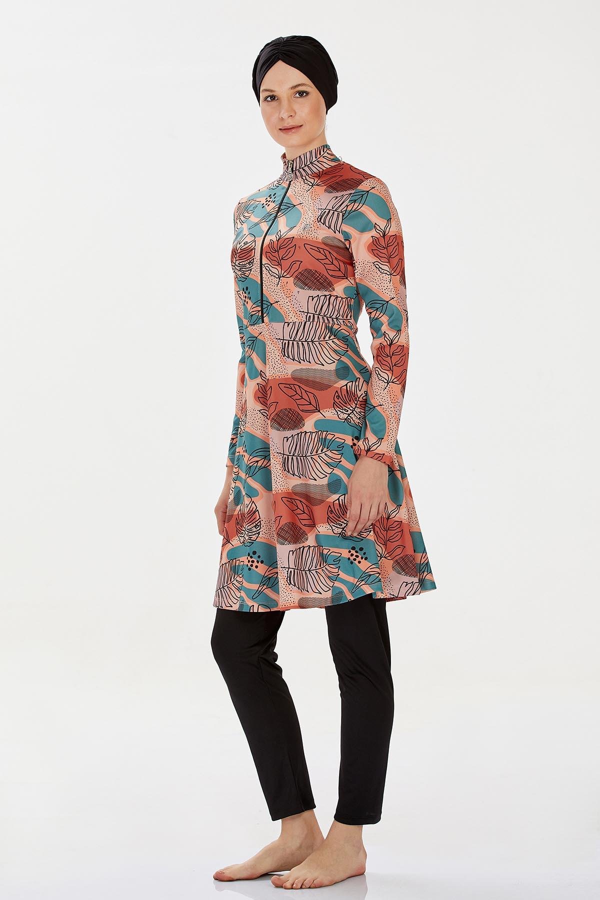 Rozamay 9222 Kadın Likralı Tam Kapalı Tesettür Mayo