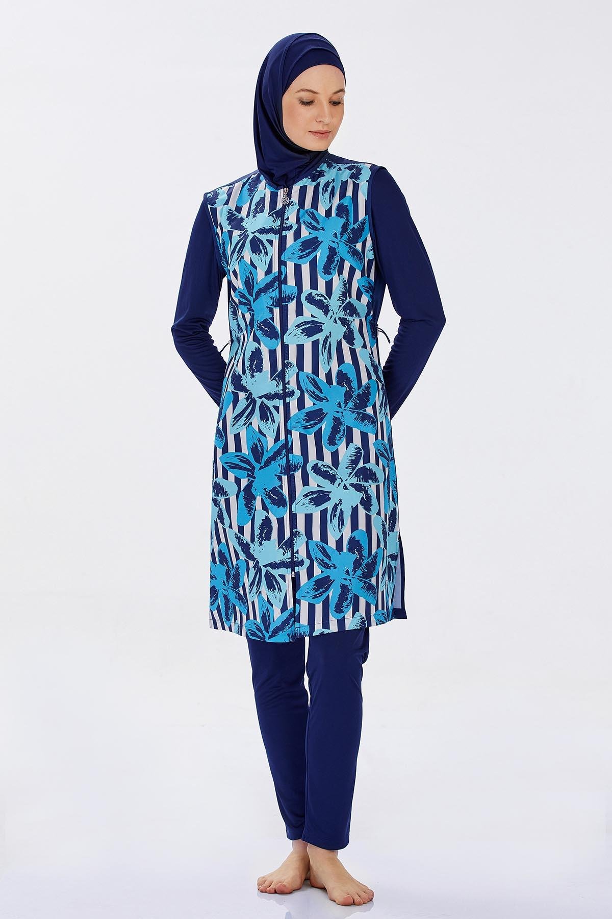 Rozamay 9254 Kadın Likralı Tam Kapalı Tesettür Mayo