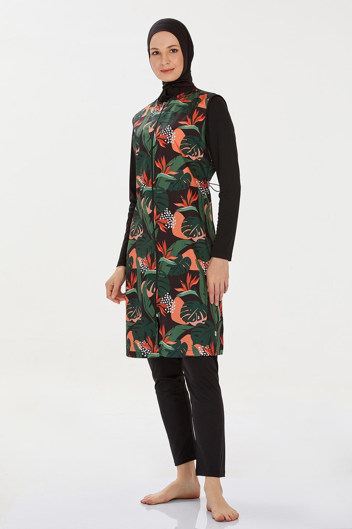 Rozamay 9265 Kadın Jileli Tam Kapalı Tesettür Mayo