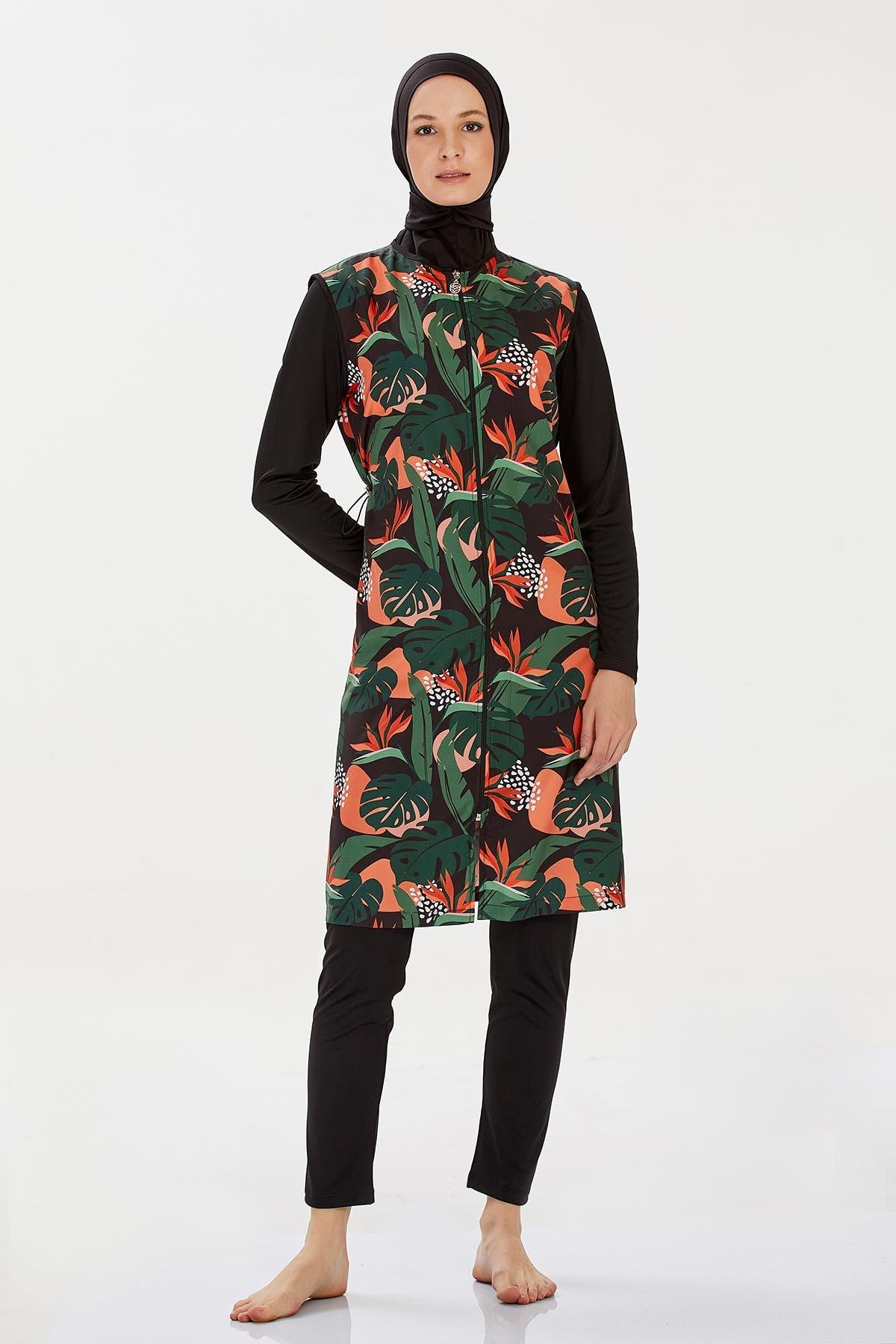 Rozamay 9265 Kadın Jileli Tam Kapalı Tesettür Mayo