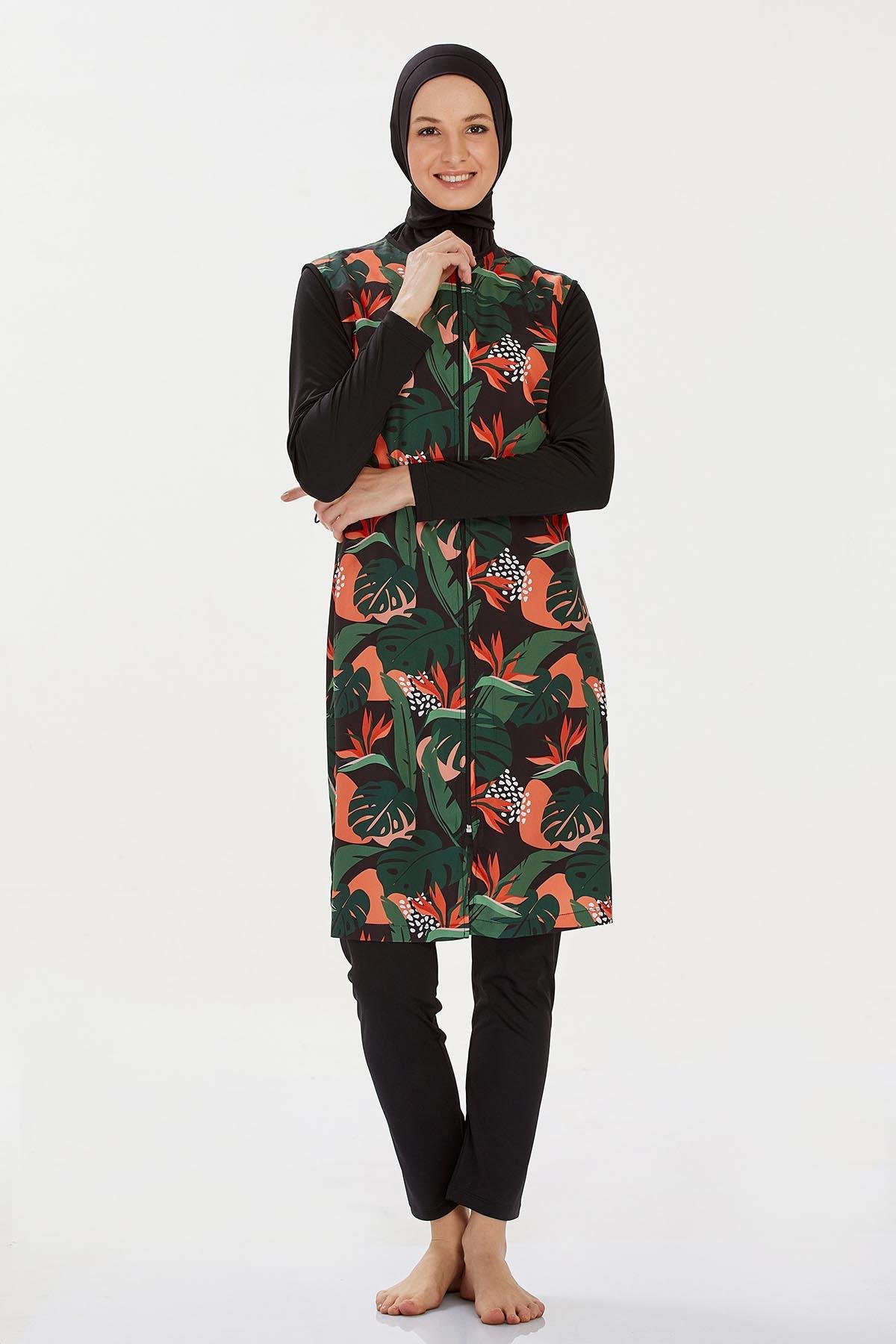 Rozamay 9265 Kadın Jileli Tam Kapalı Tesettür Mayo