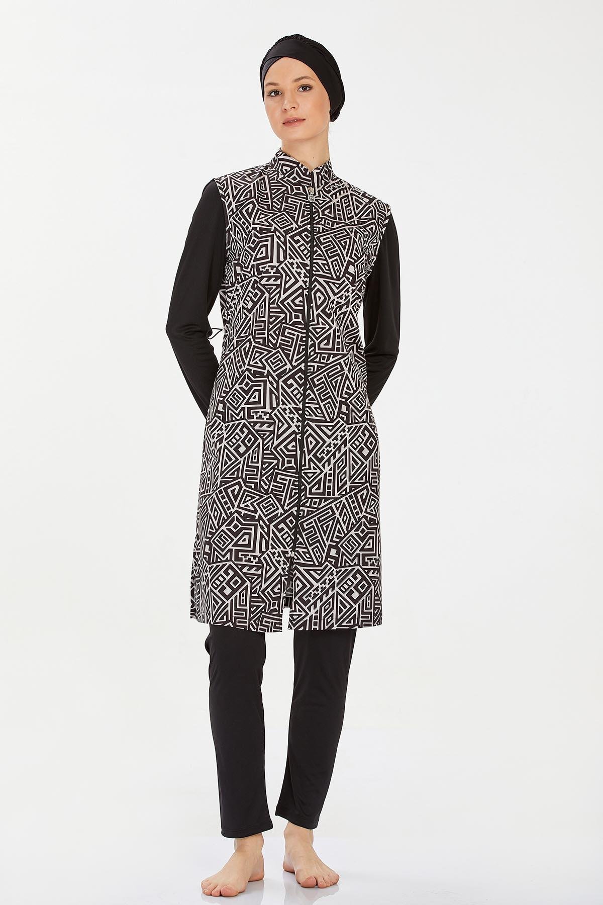 Rozamay 9270 Kadın Likralı Tam Kapalı Tesettür Mayo