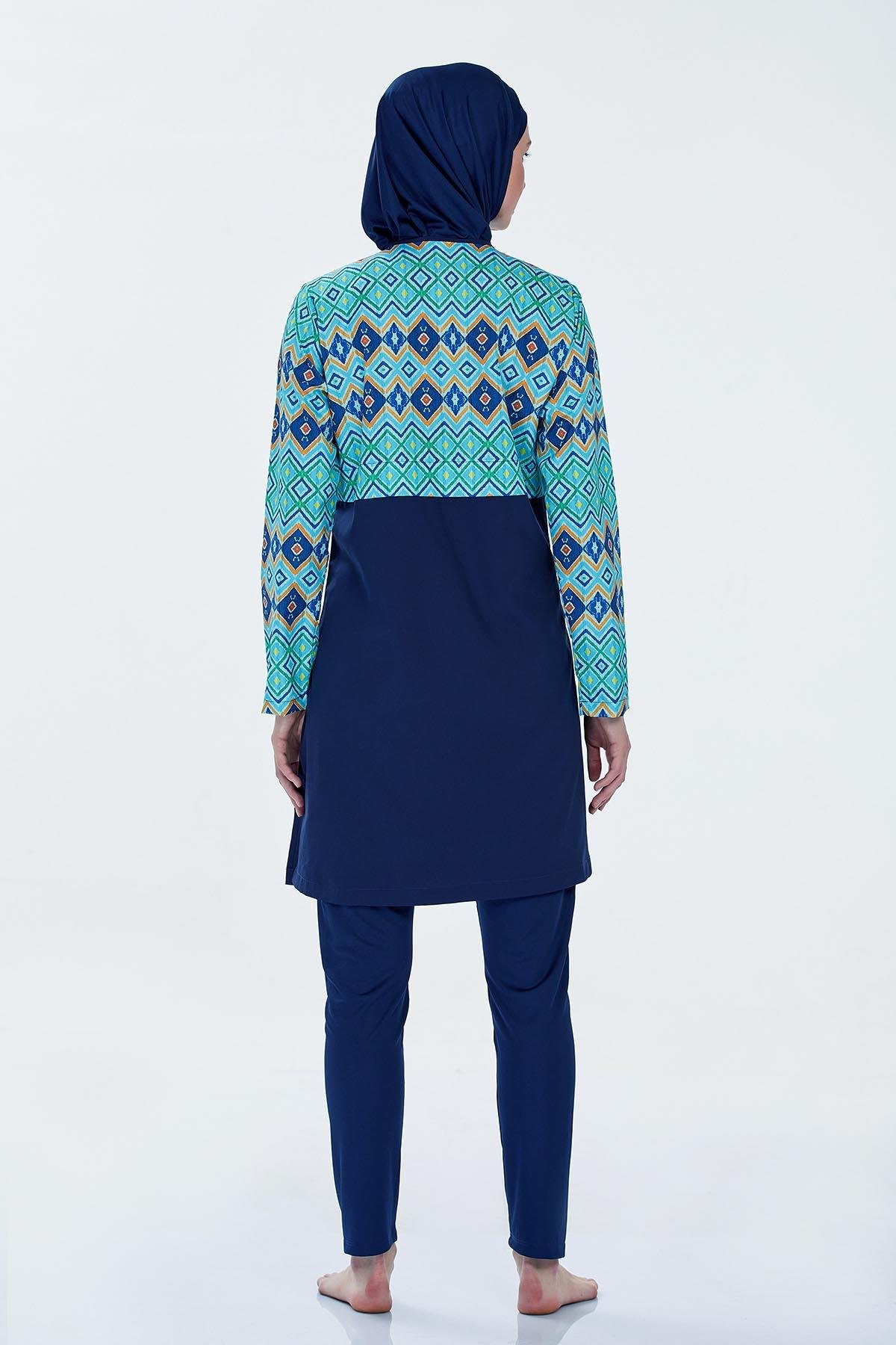 Rozamay 9281 Kadın Likralı Tam Kapalı Tesettür Mayo