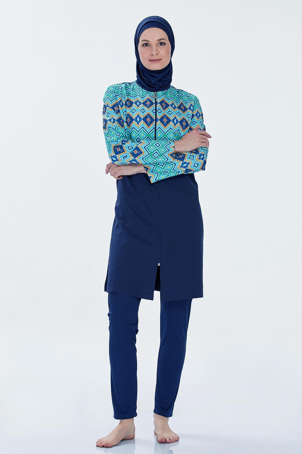 Rozamay 9281 Kadın Likralı Tam Kapalı Tesettür Mayo