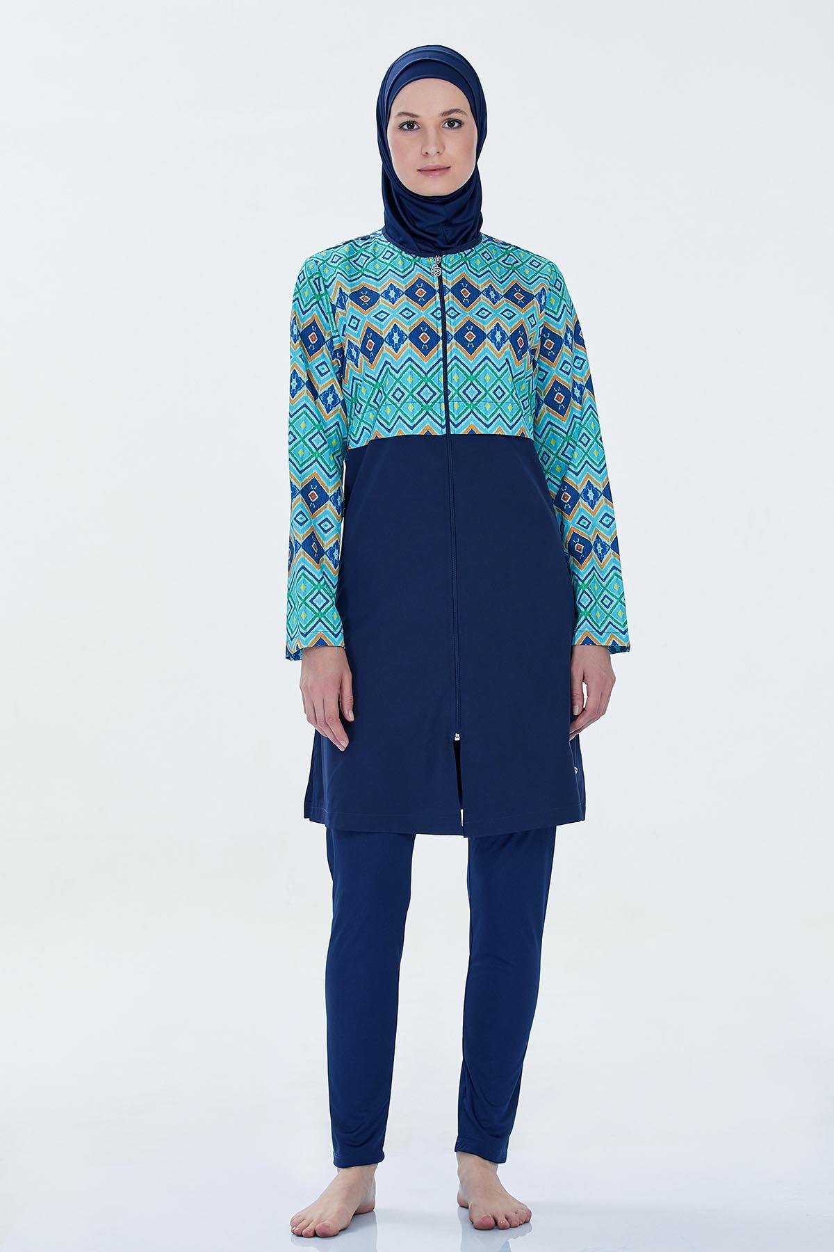 Rozamay 9281 Kadın Likralı Tam Kapalı Tesettür Mayo