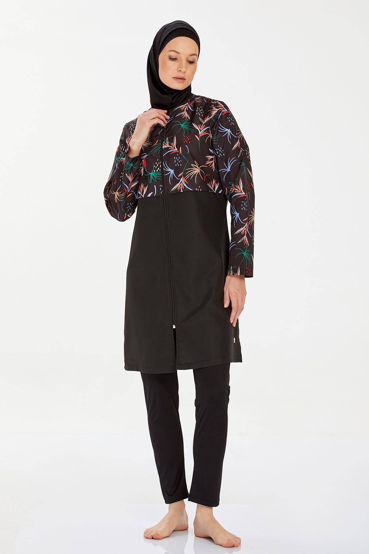 Rozamay 9282 Kadın Likralı Tam Kapalı Tesettür Mayo