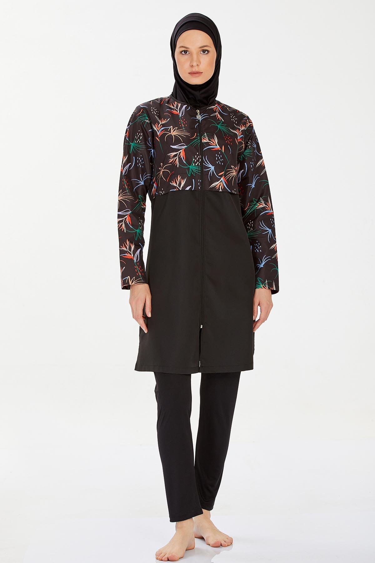 Rozamay 9282 Kadın Likralı Tam Kapalı Tesettür Mayo