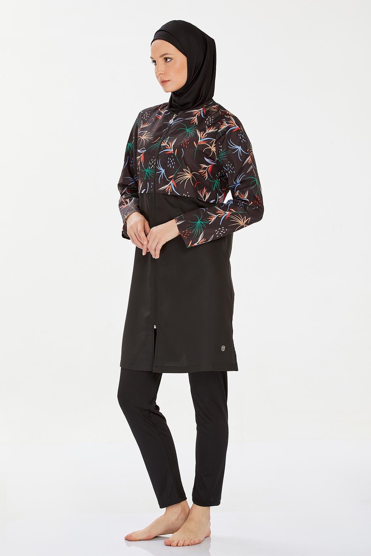 Rozamay 9282 Kadın Likralı Tam Kapalı Tesettür Mayo