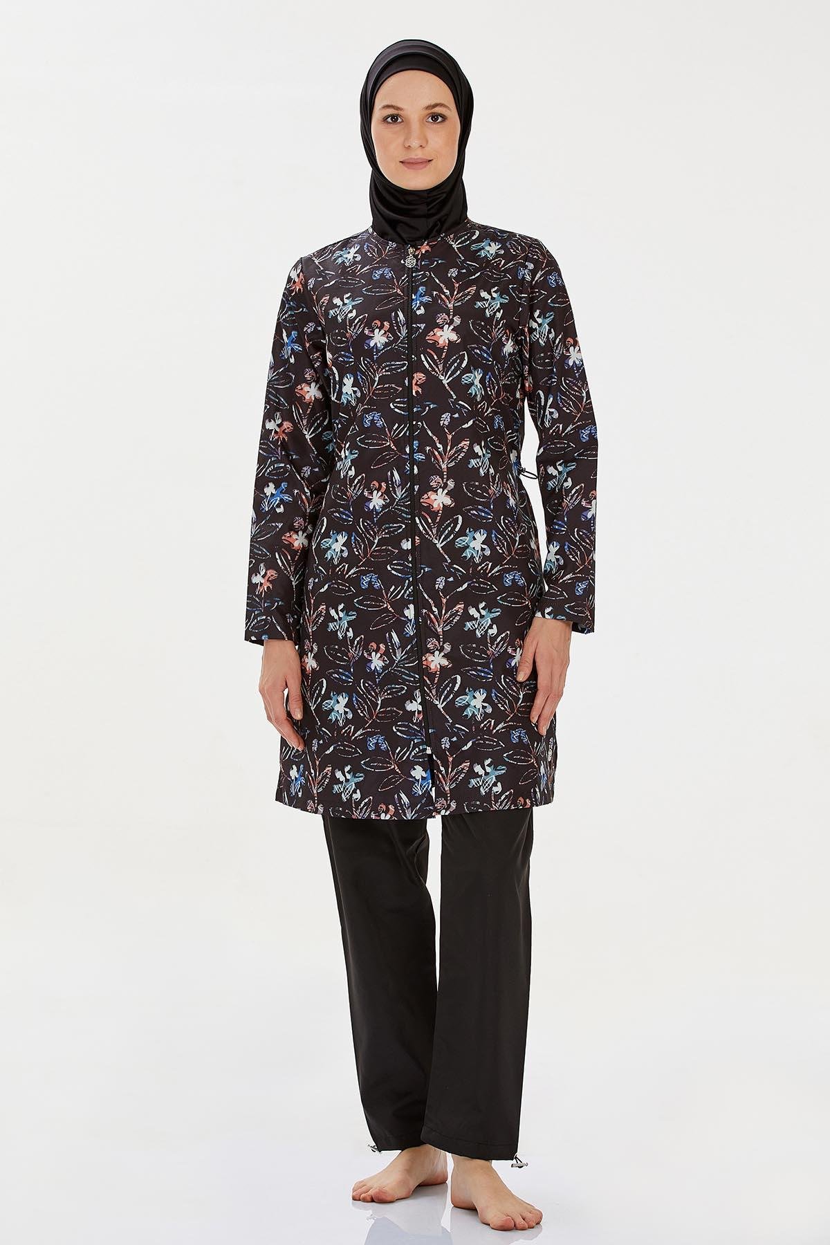 Rozamay 9290 Kadın Likralı Tam Kapalı Tesettür Mayo