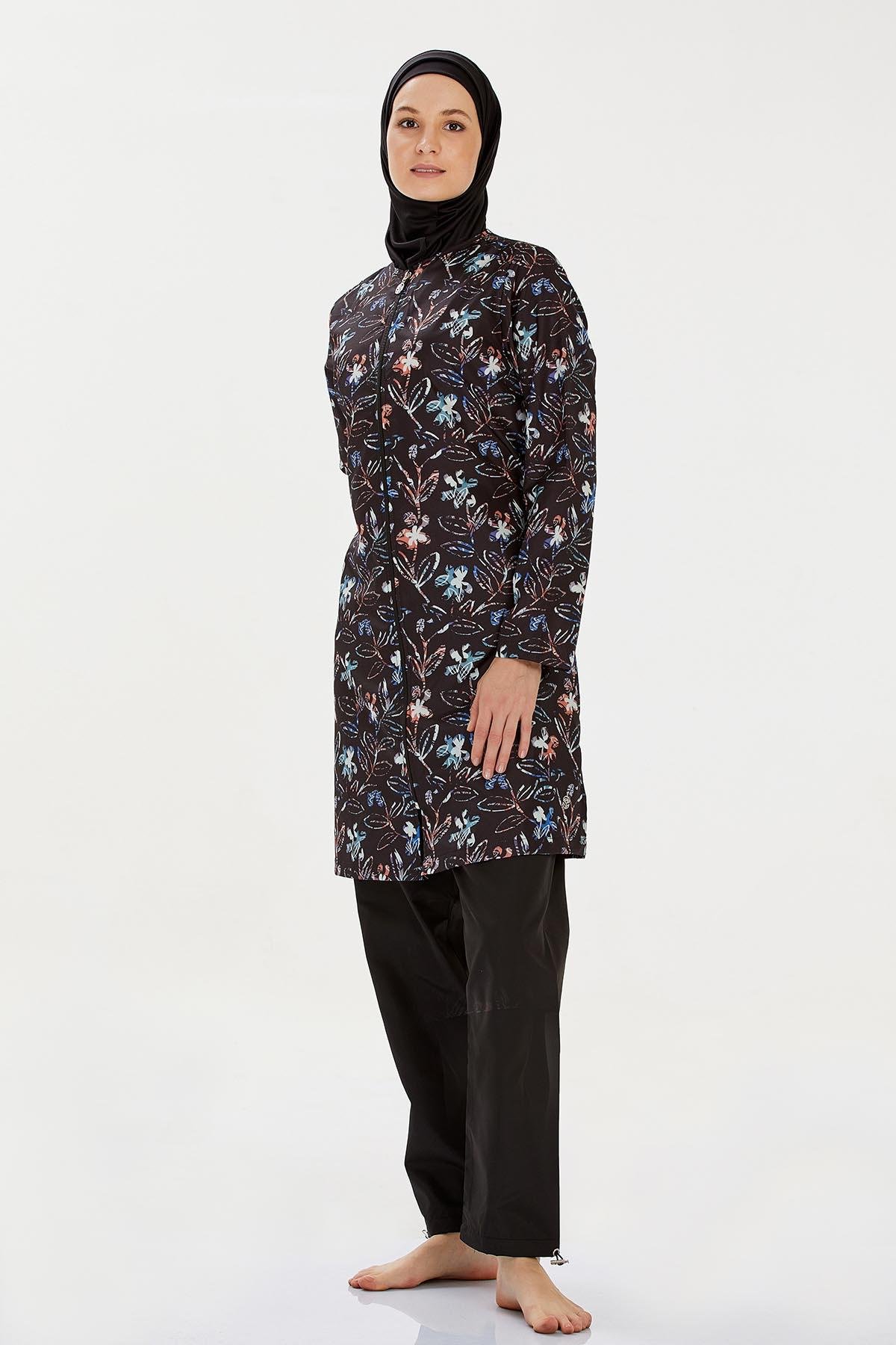 Rozamay 9290 Kadın Likralı Tam Kapalı Tesettür Mayo