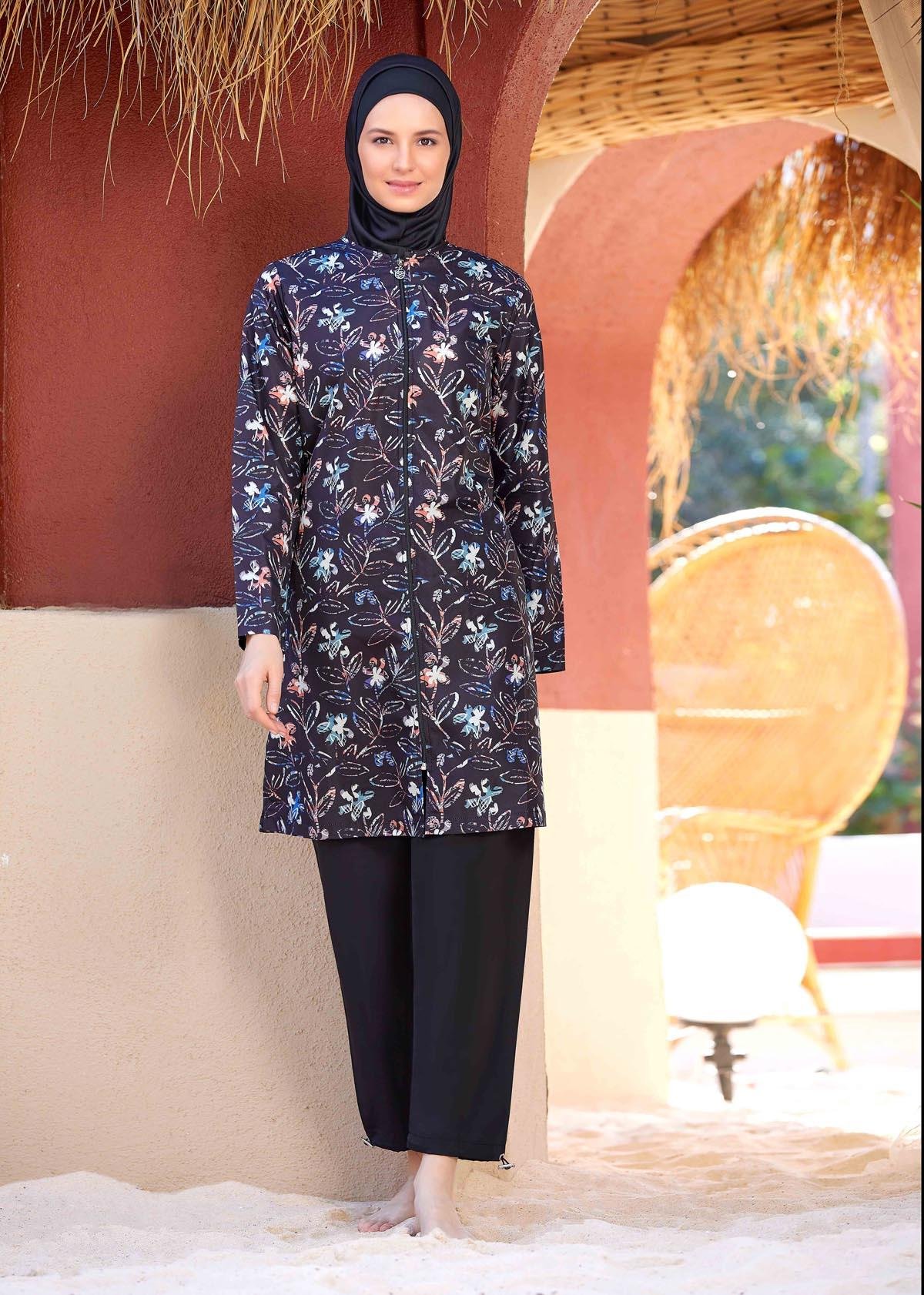 Rozamay 9290 Kadın Likralı Tam Kapalı Tesettür Mayo