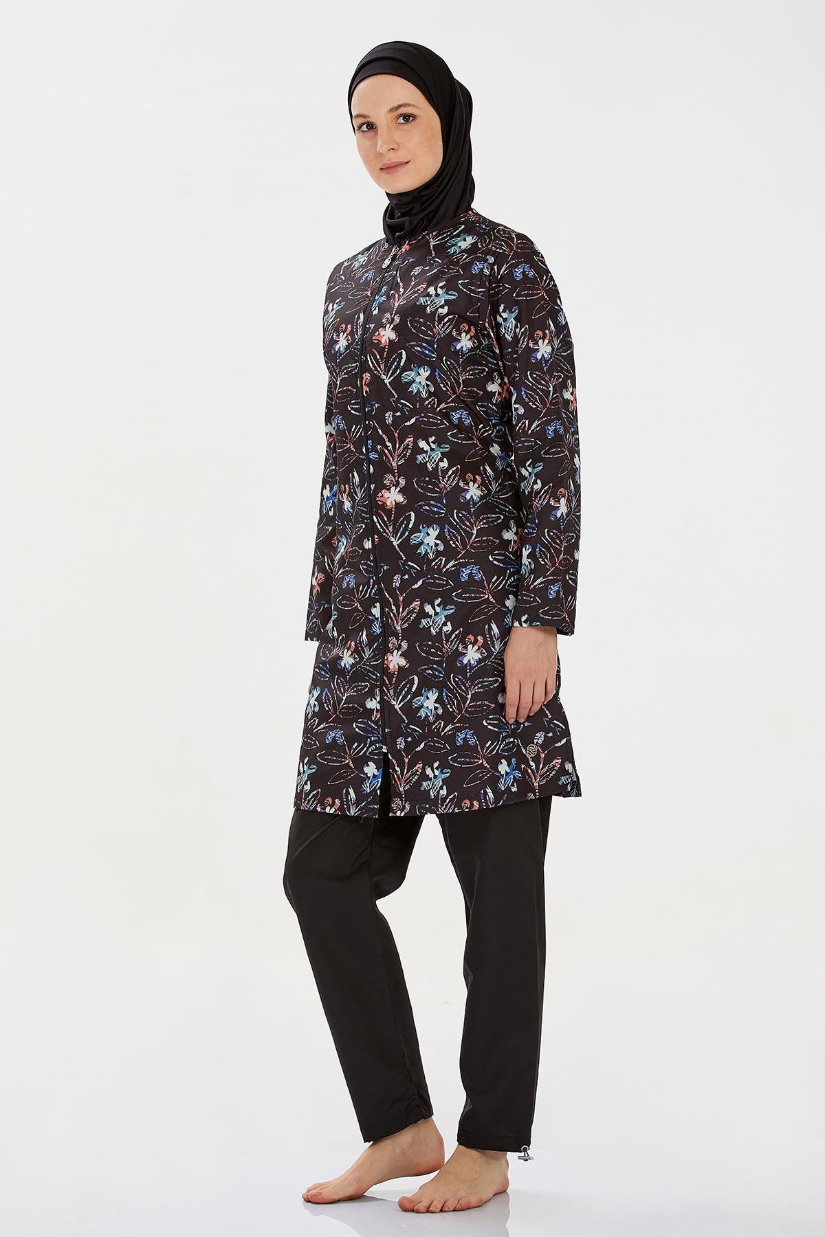 Rozamay 9290 Kadın Likralı Tam Kapalı Tesettür Mayo