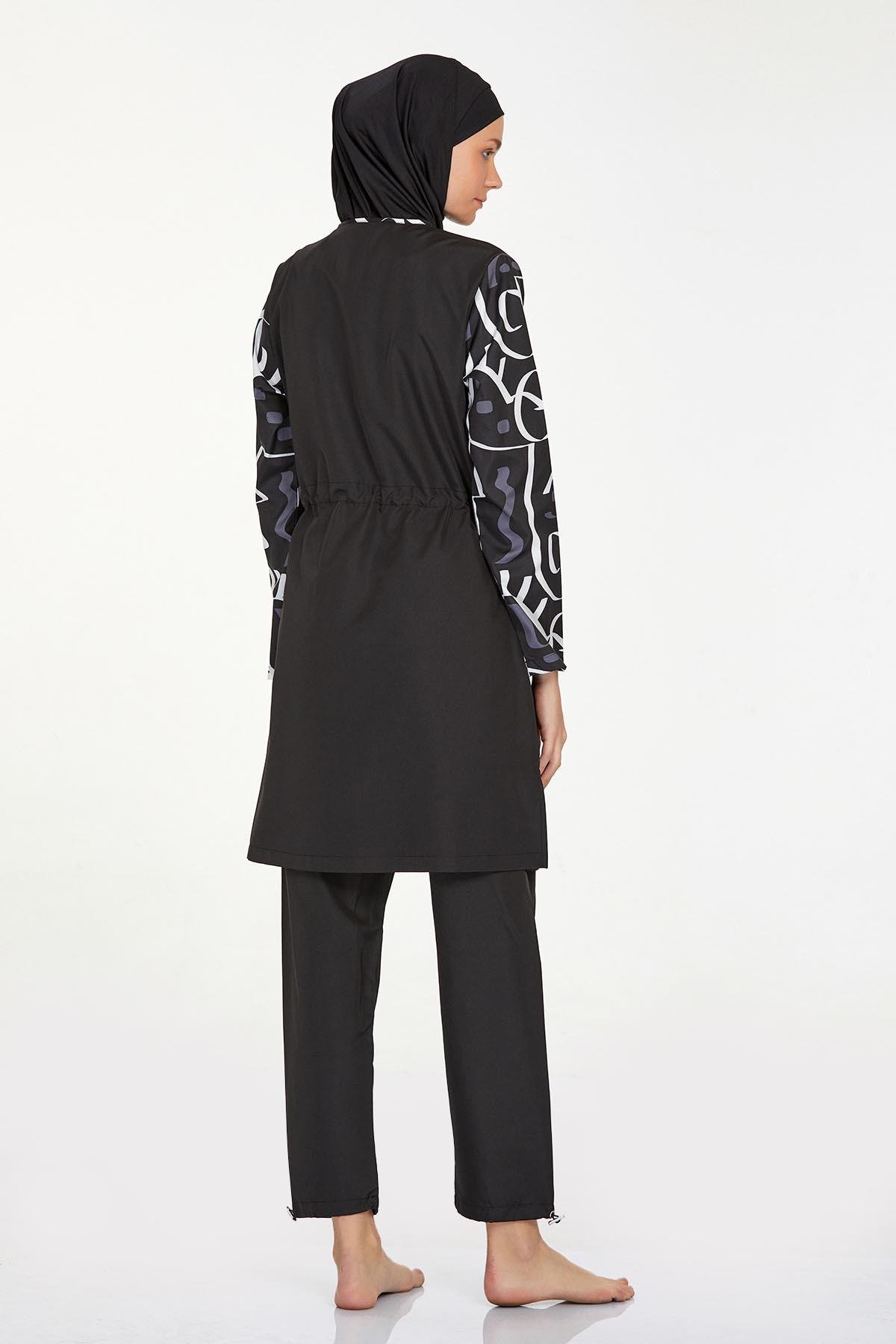 Rozamay 9292 Kadın Likralı Tam Kapalı Tesettür Mayo