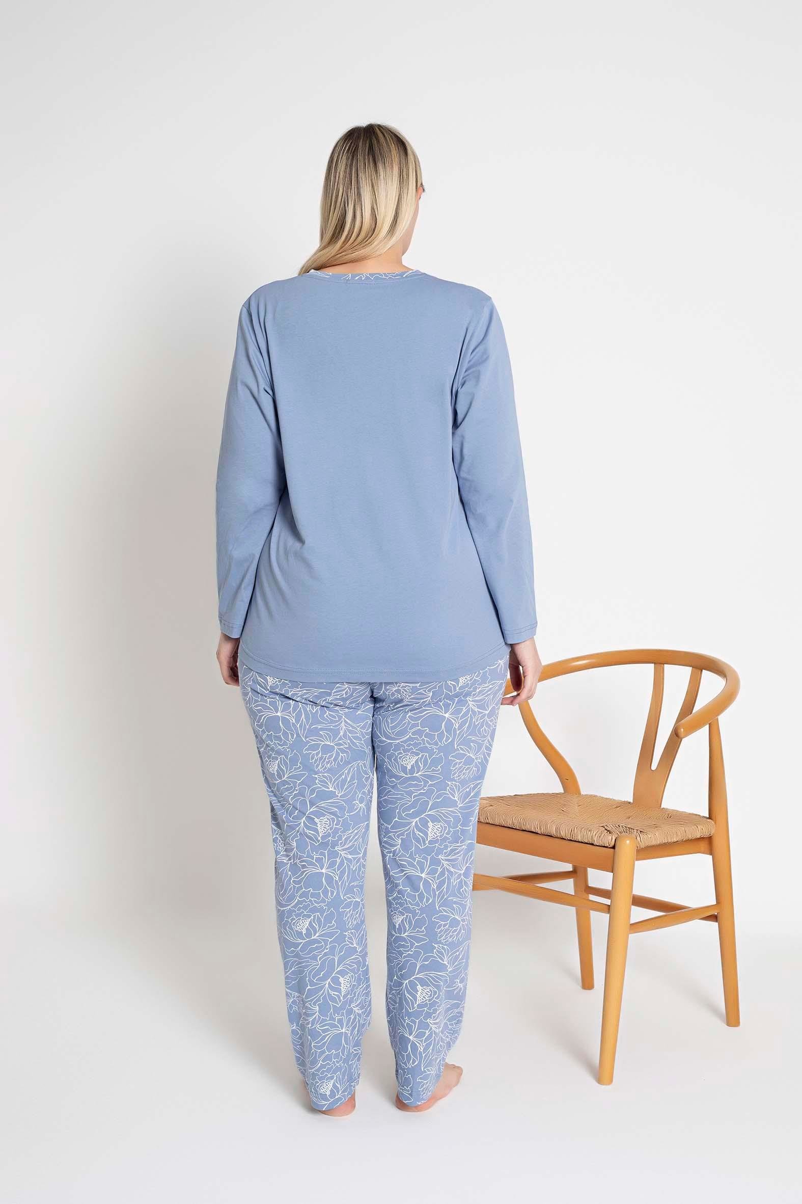 Senfoni 6068 Kadın Uzun Kollu Battal Pijama Takımı