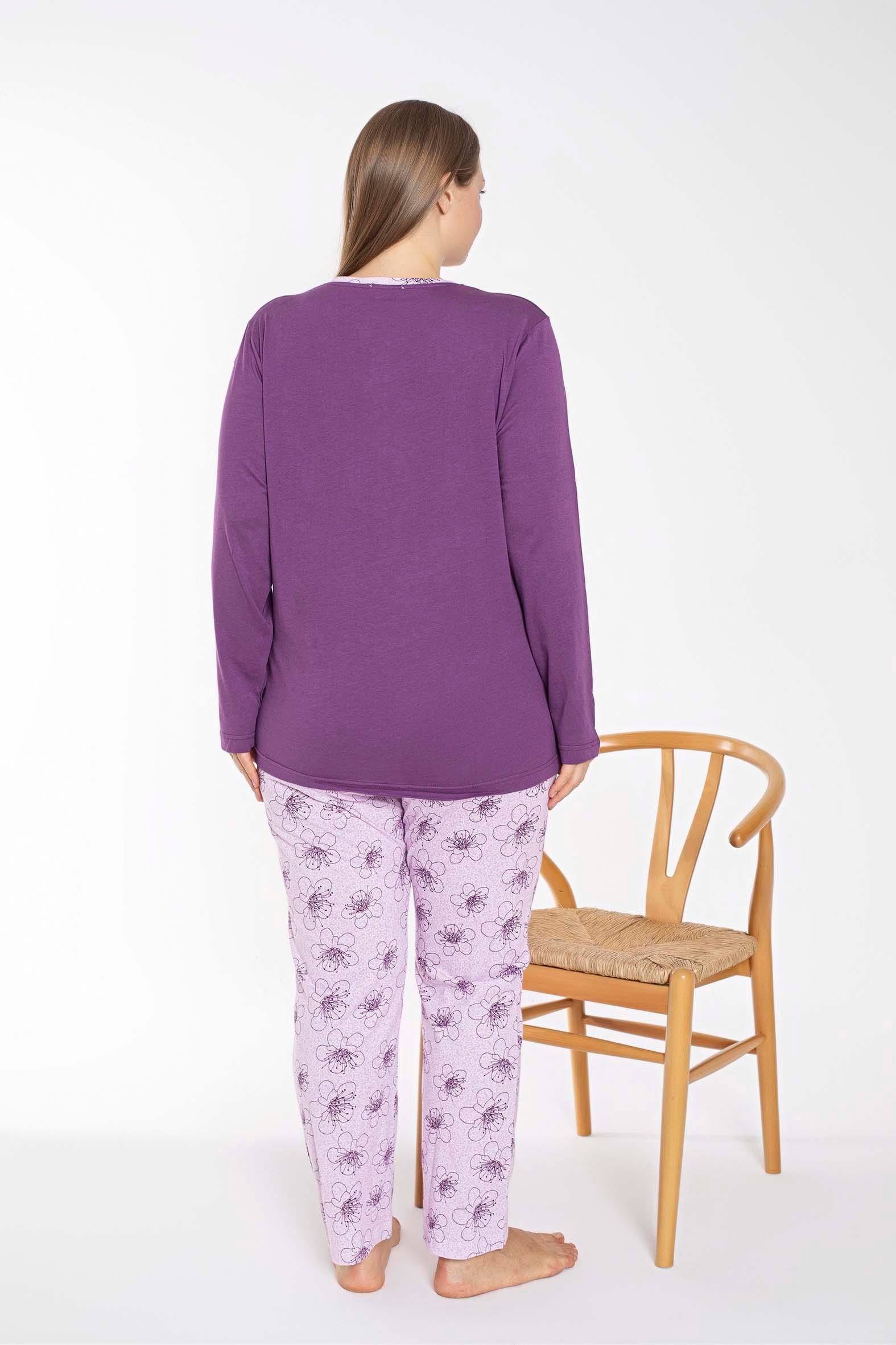 Senfoni 6089 Kadın Uzun Kollu Battal Pijama Takımı