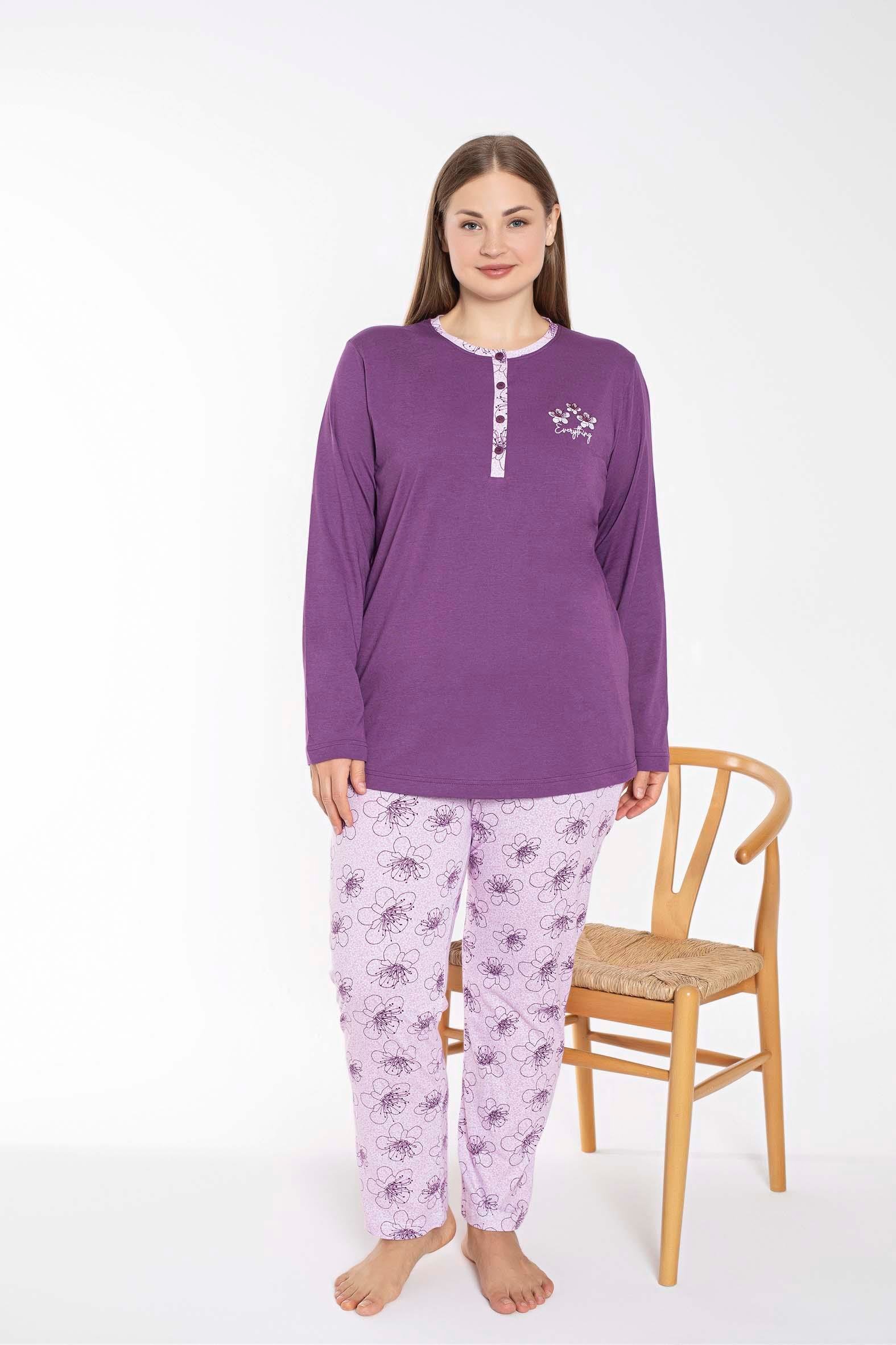 Senfoni 6089 Kadın Uzun Kollu Battal Pijama Takımı