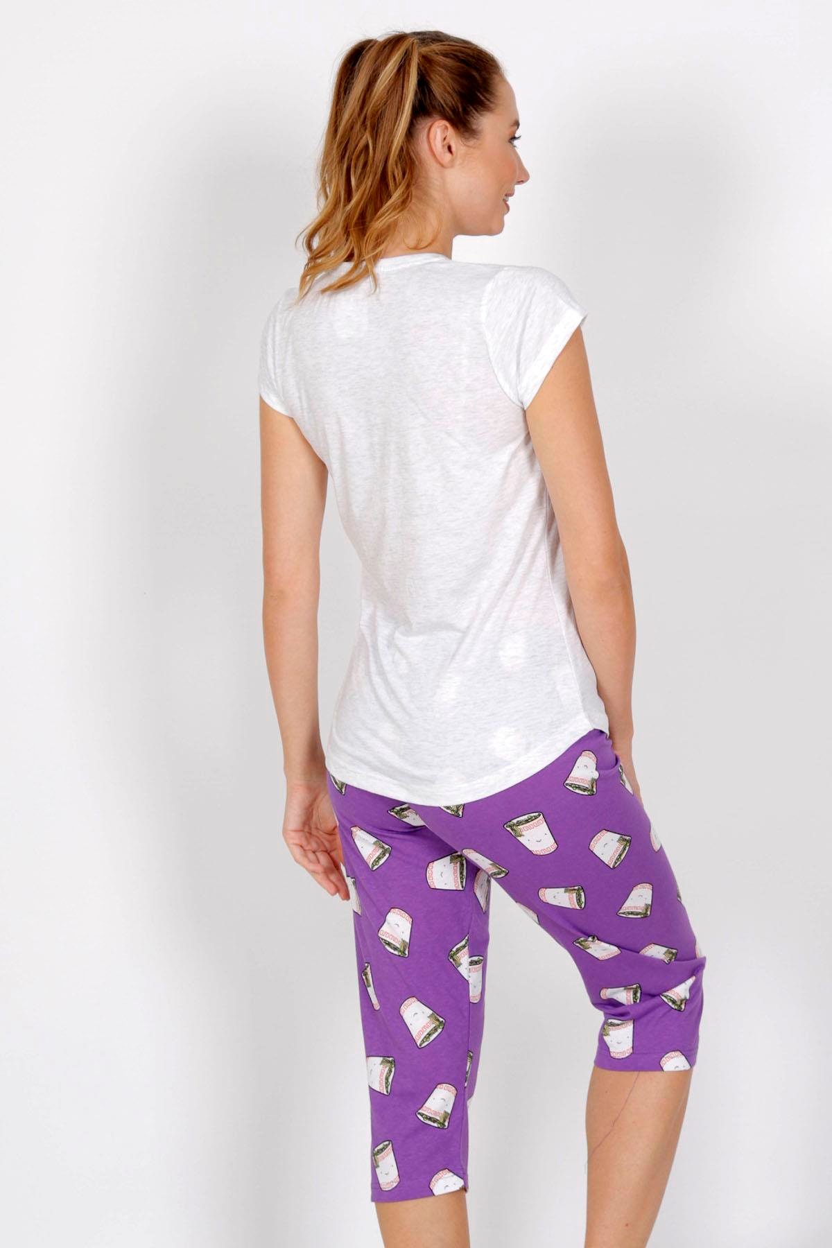 Vienetta 0080800830 Kadın Kısa Kollu Kaprili Pijama Takımı