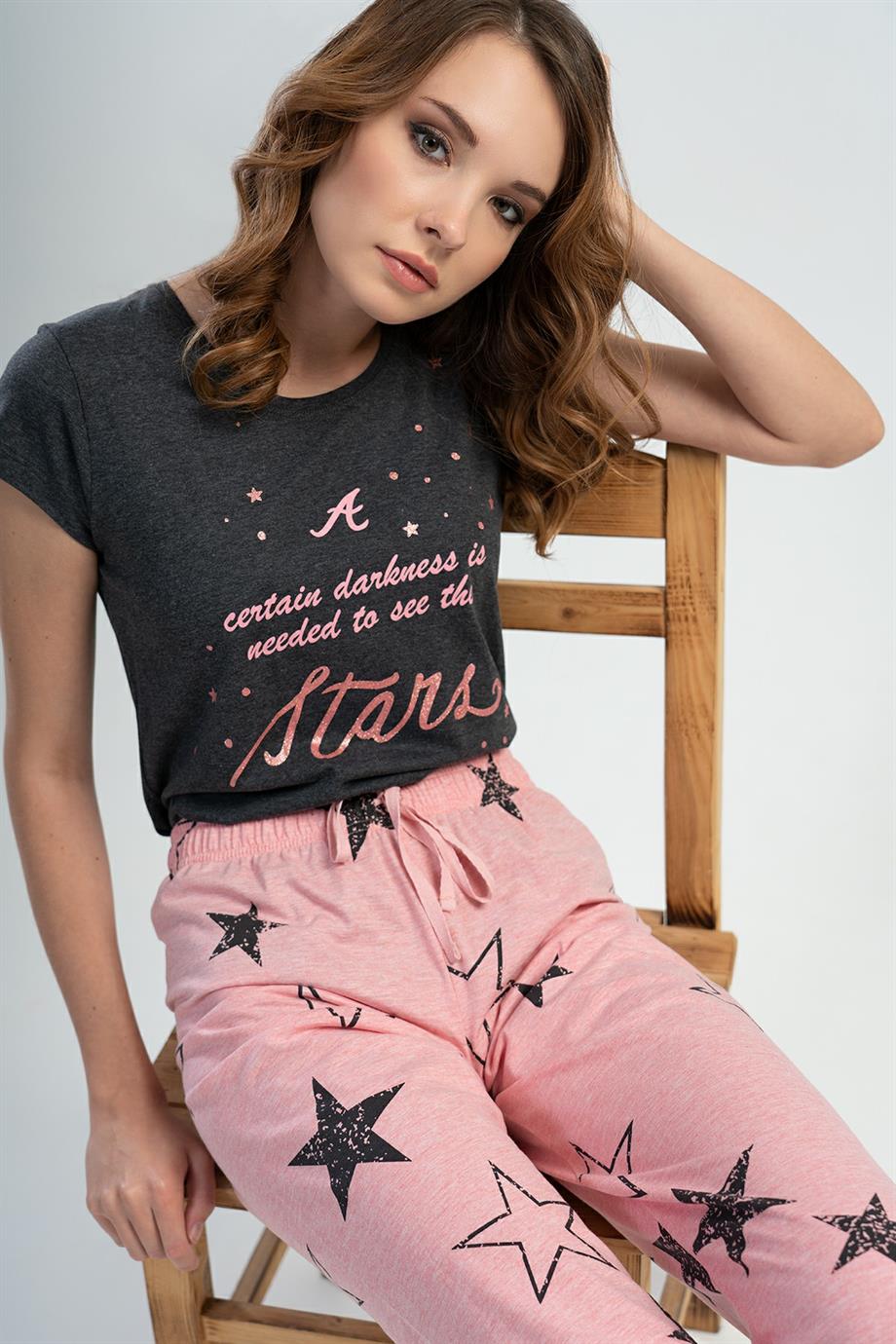 Vienetta 1100131201 Kadın Kısa Kollu Pijama Takımı