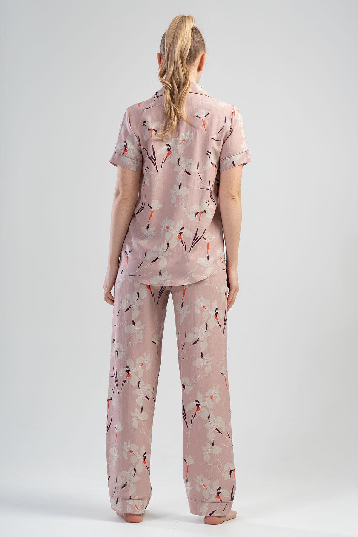 Vienetta 1110720442  Kadın Kısa Kollu Önden Düğmeli Pijama Takımı