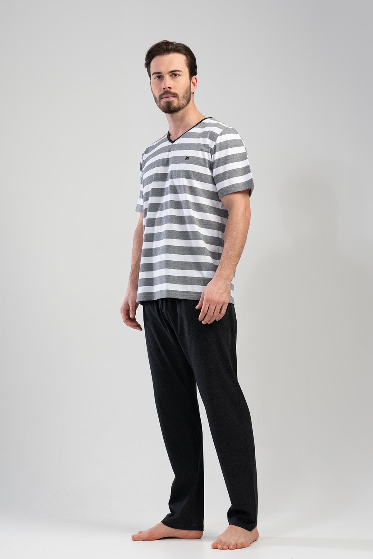 Vienetta 1111880000 Erkek Kısa Kollu Büyük Beden Pijama Takımı