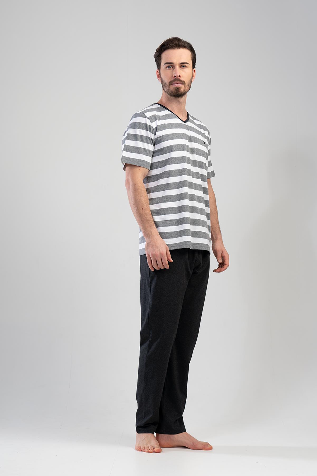 Vienetta 1111880000 Erkek Kısa Kollu Büyük Beden Pijama Takımı