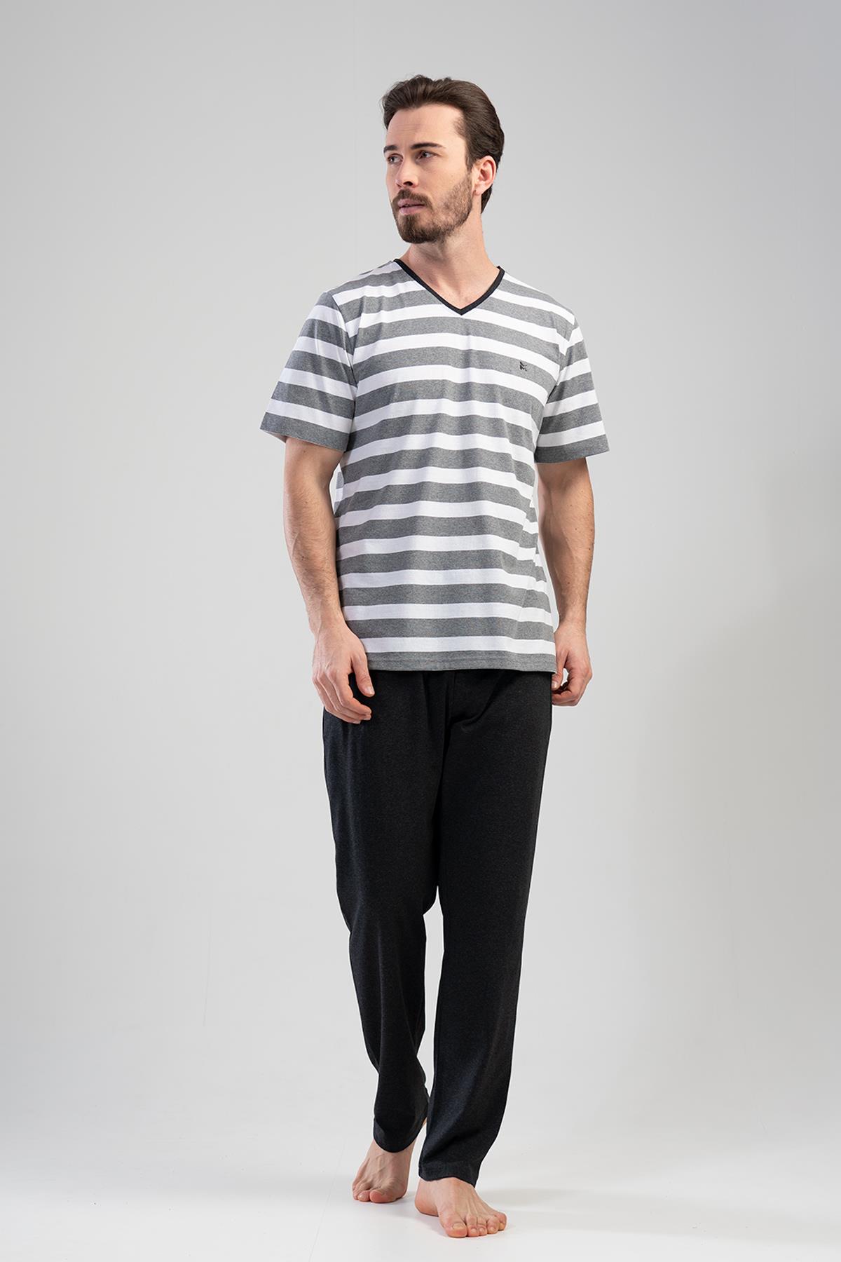 Vienetta 1111880000 Erkek Kısa Kollu Büyük Beden Pijama Takımı