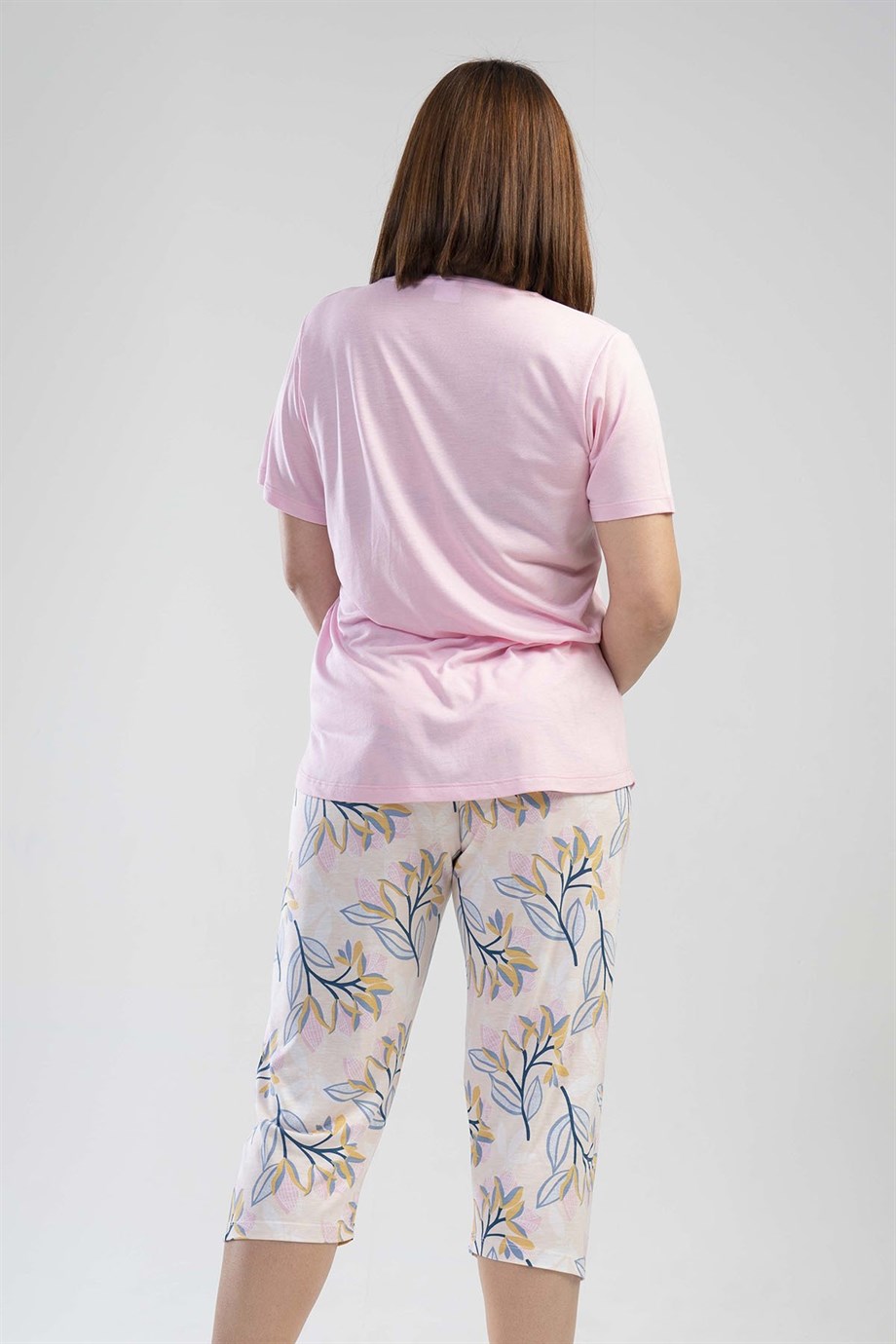 Vienetta 1113876683  Kadın Kısa Kollu Kaprili Büyük Beden Pijama Takımı 1113876683