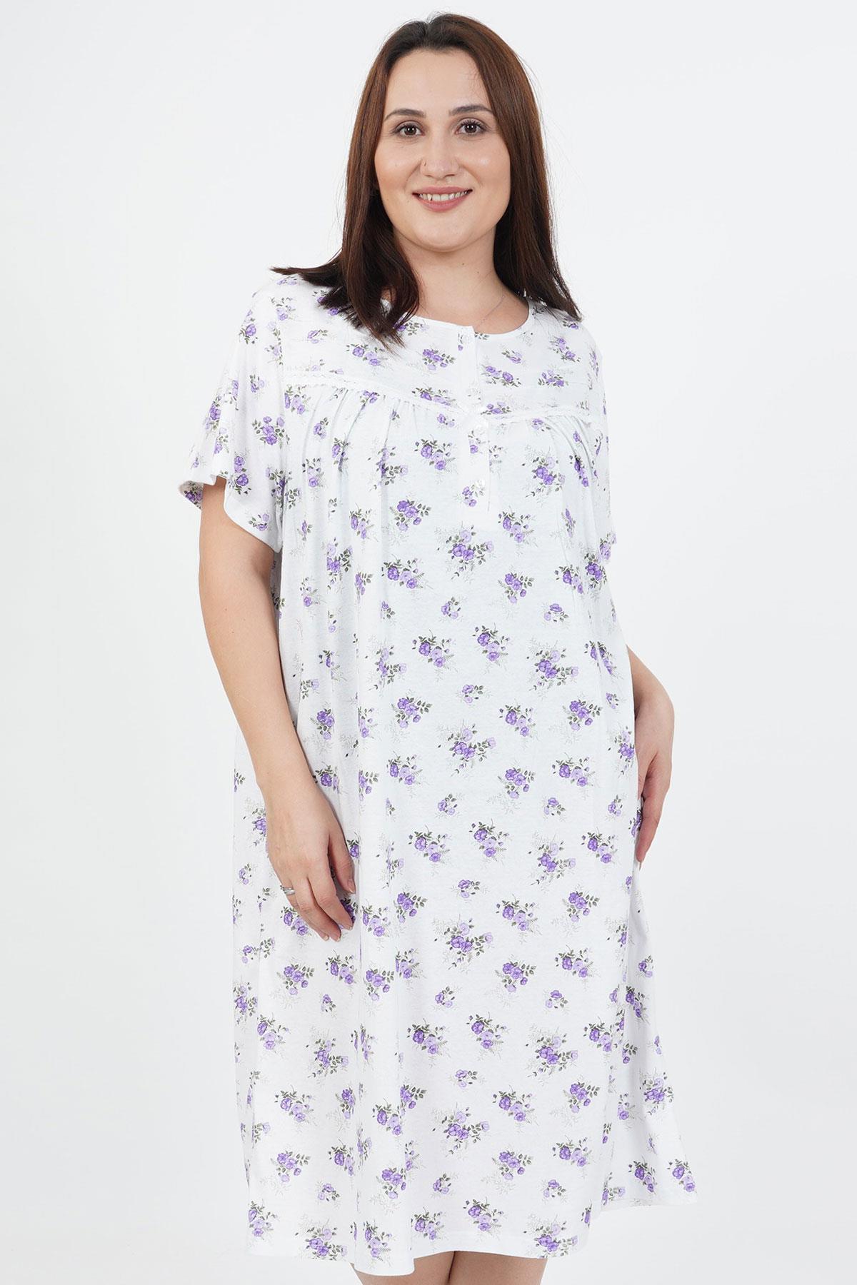 Vienetta 1610130000 Kadın Kısa Kollu Büyük Beden Ev Elbisesi