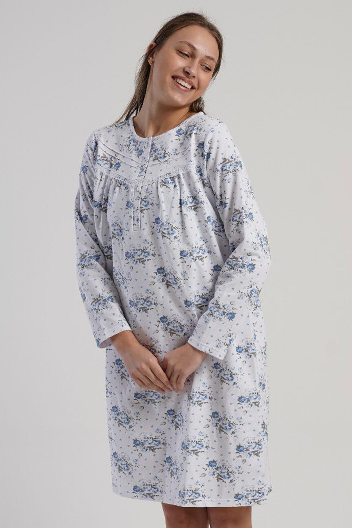 Vienetta 1617043016 Kadın Uzun Kollu B.B. Gecelik