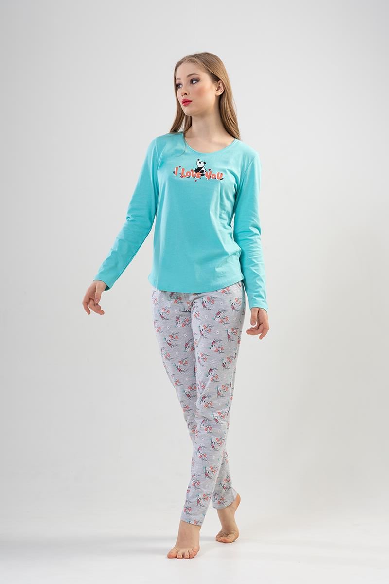 Vienetta 2010655740 Kadın Uzun Kollu Pijama Takımı
