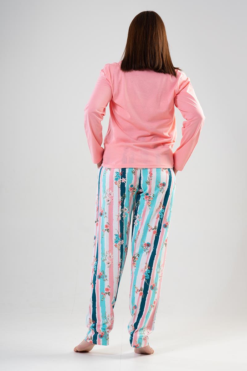 Vienetta 2031770157 Kadın Büyük Beden Uzun Kollu Pijama Takımı