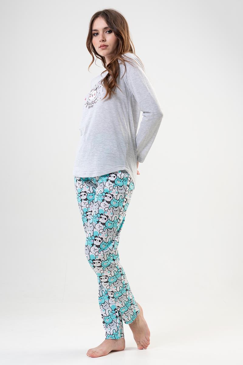 Vienetta 2040345692 Kadın Uzun Kollu Pijama Takımı