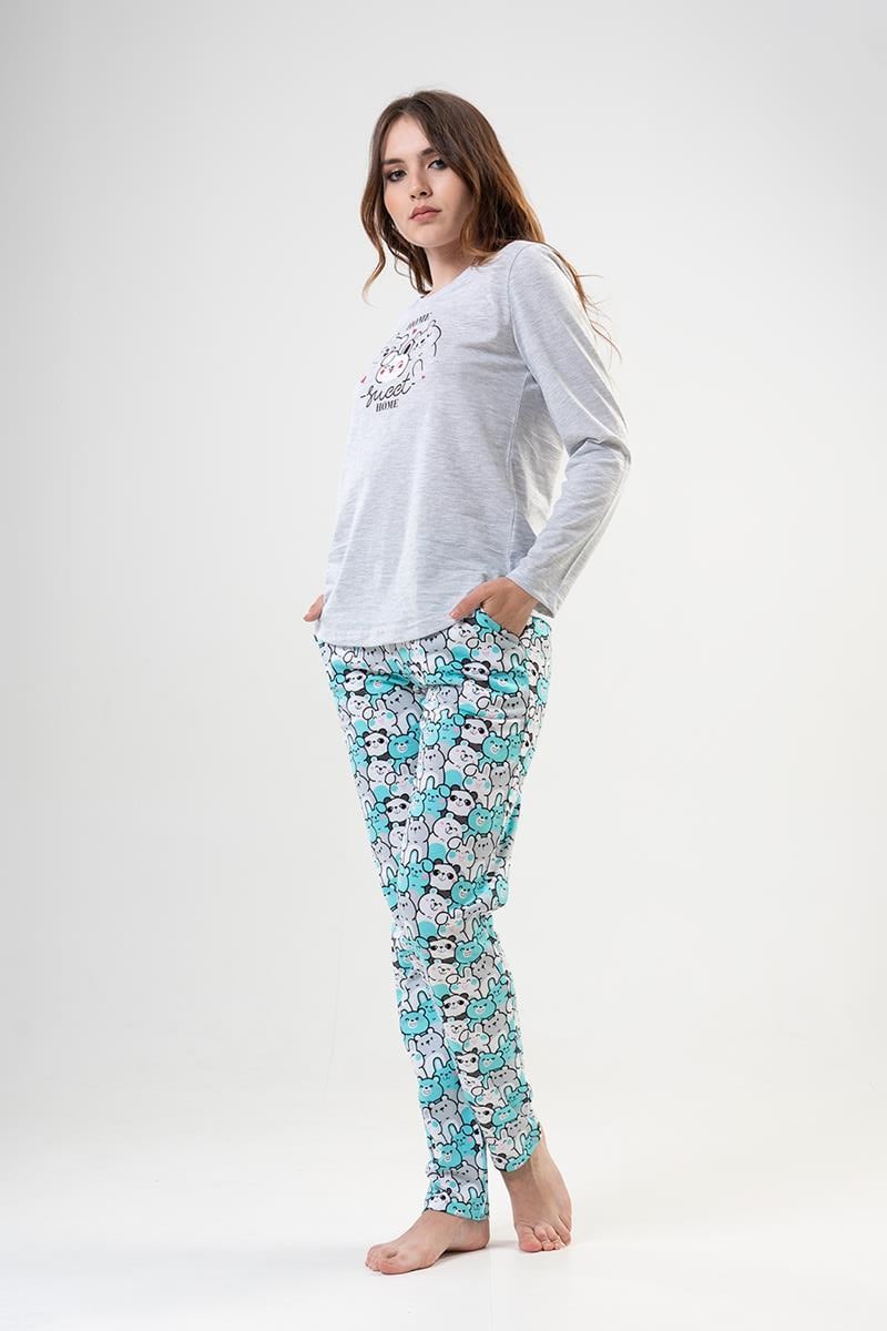 Vienetta 2040345692 Kadın Uzun Kollu Pijama Takımı