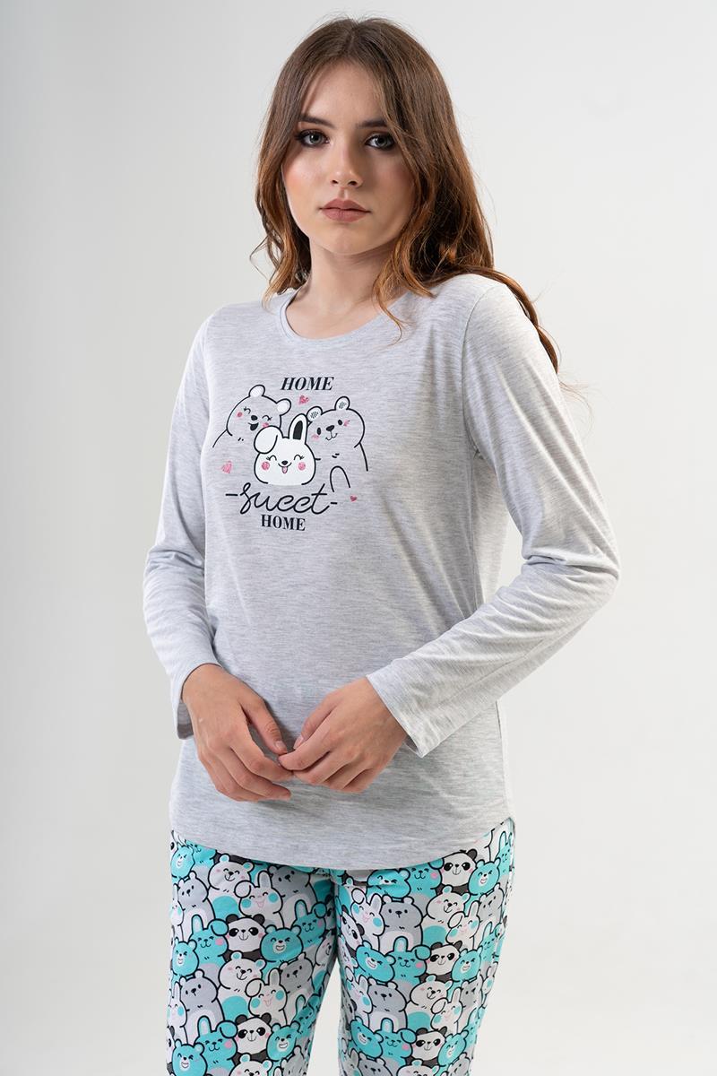 Vienetta 2040345692 Kadın Uzun Kollu Pijama Takımı