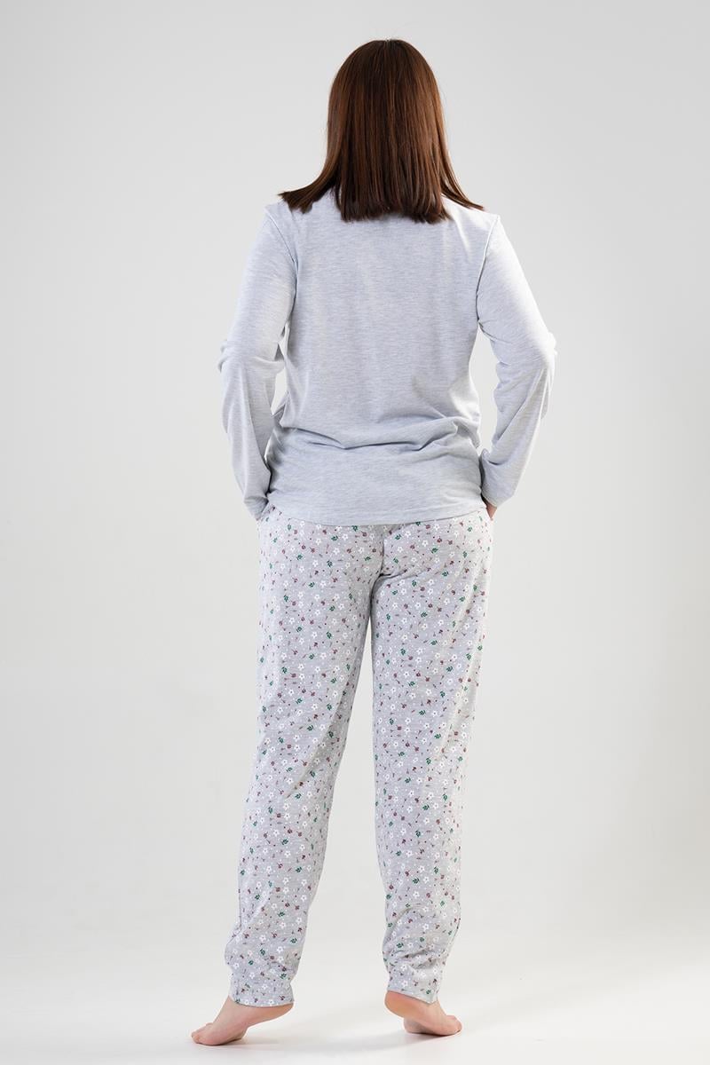 Vienetta 2040685137 Kadın Büyük Beden Uzun Kollu Pijama Takımı