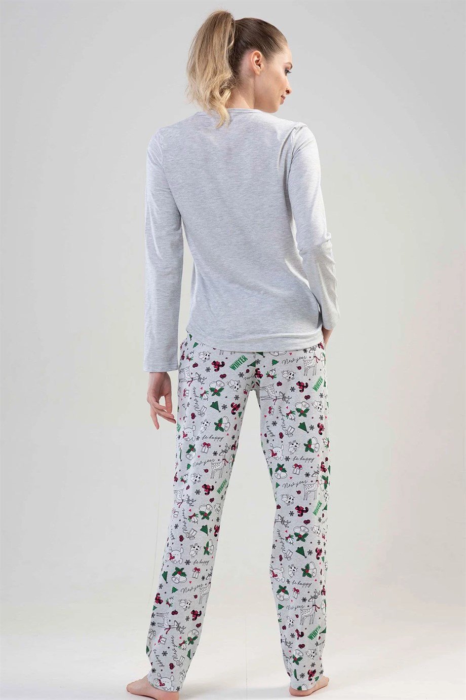 Vienetta 2041520414  Kadın Uzun Kollu Pijama Takımı