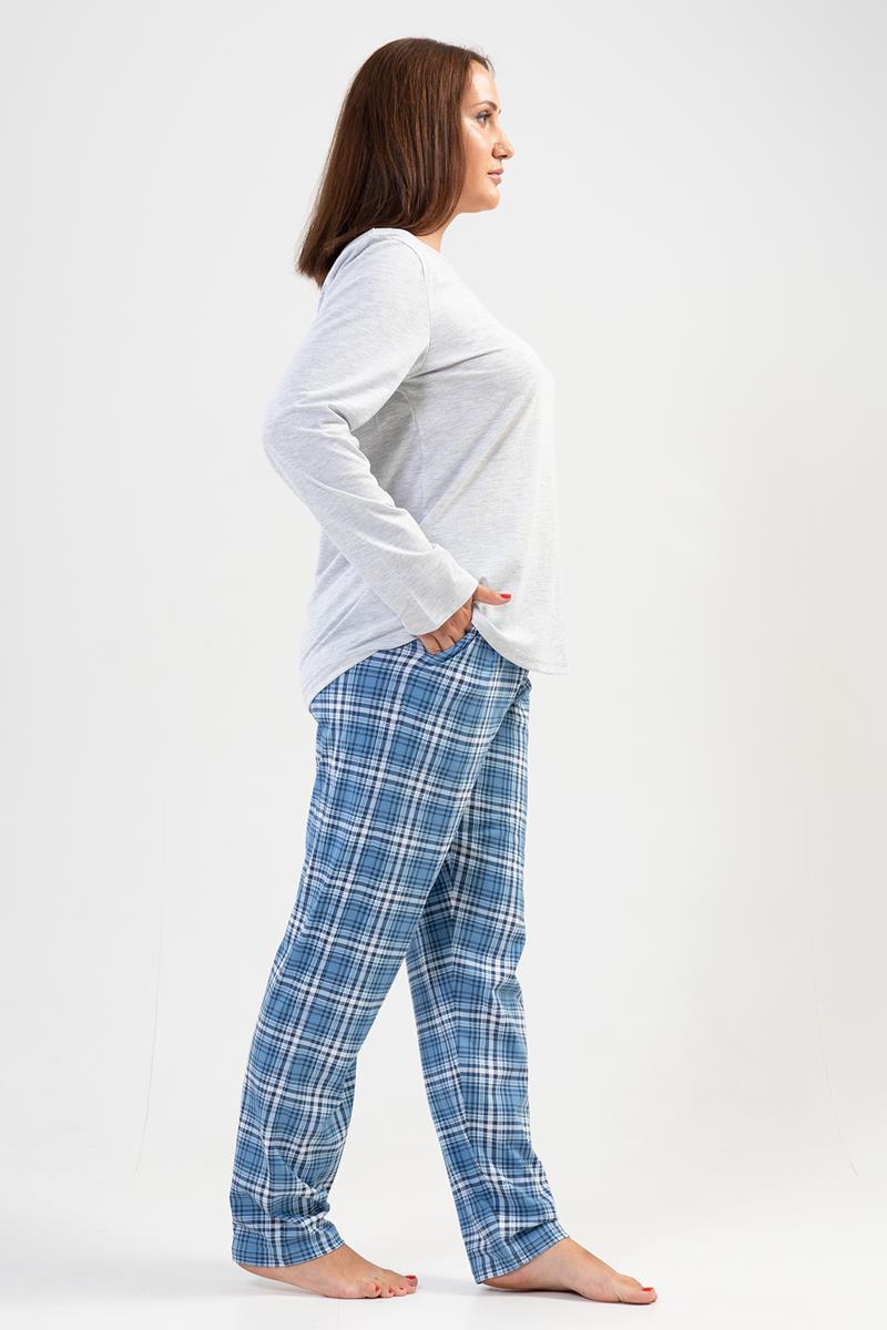 Vienetta 2041605561 Kadın Büyük Beden Uzun Kollu Pijama Takımı