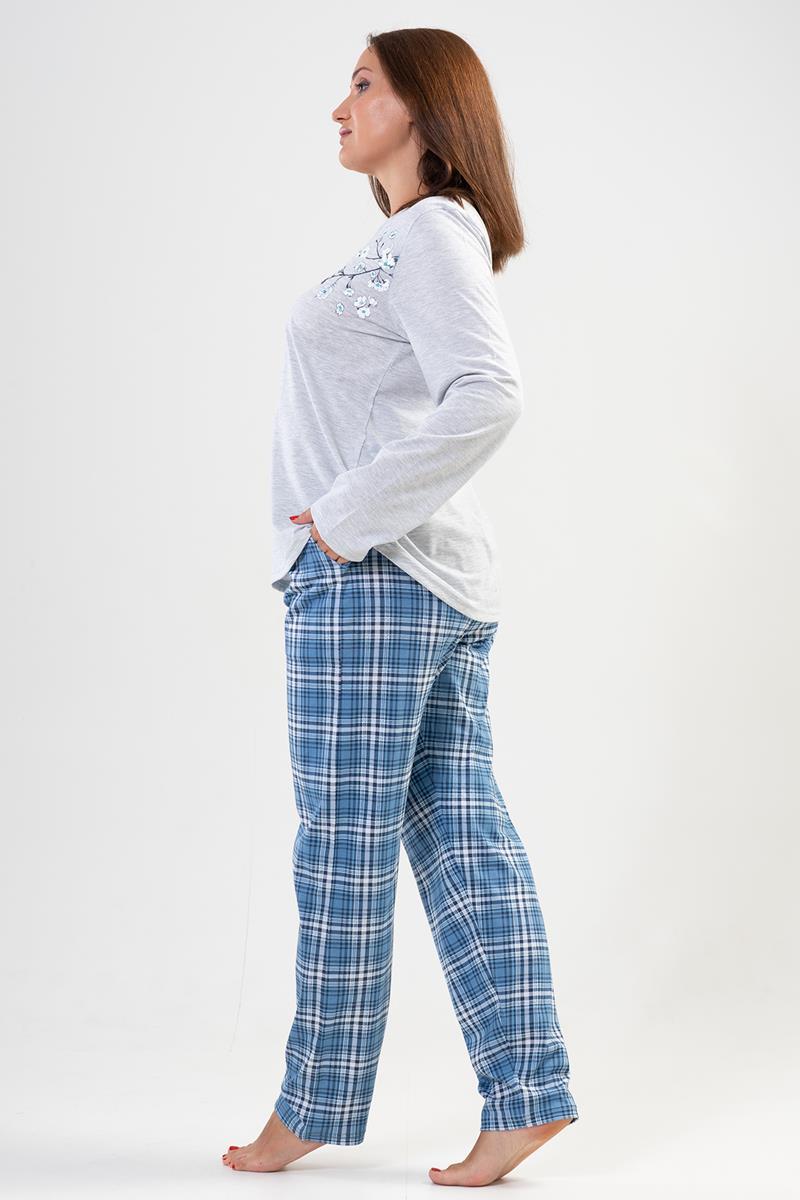 Vienetta 2041605561 Kadın Büyük Beden Uzun Kollu Pijama Takımı