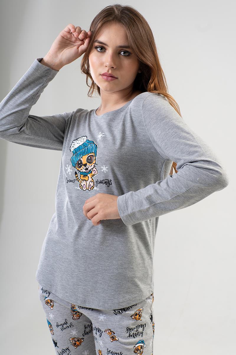 Vienetta 2041610587 Kadın Uzun Kollu Pijama Takımı