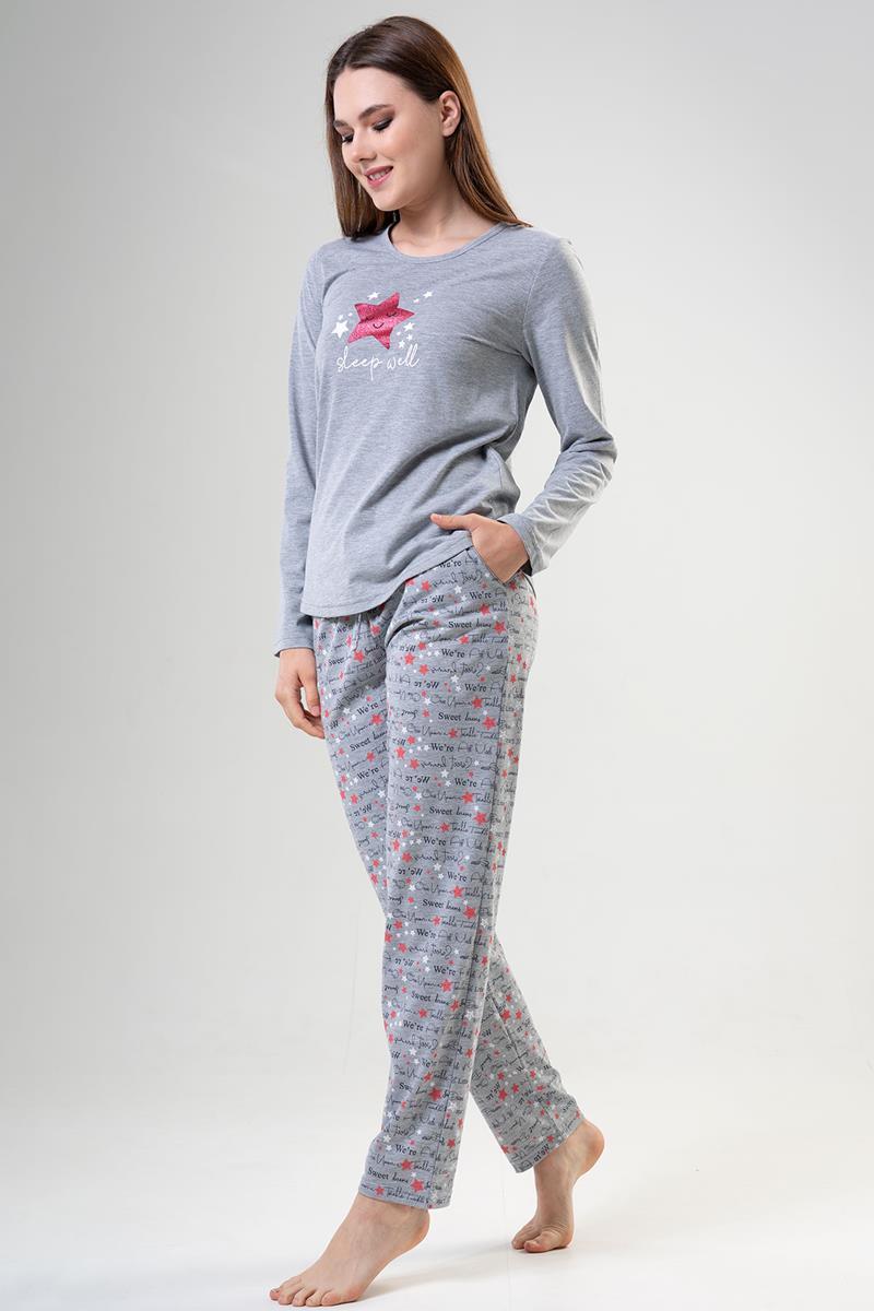 Vienetta 2041780021 Kadın Uzun Kollu Pijama Takımı