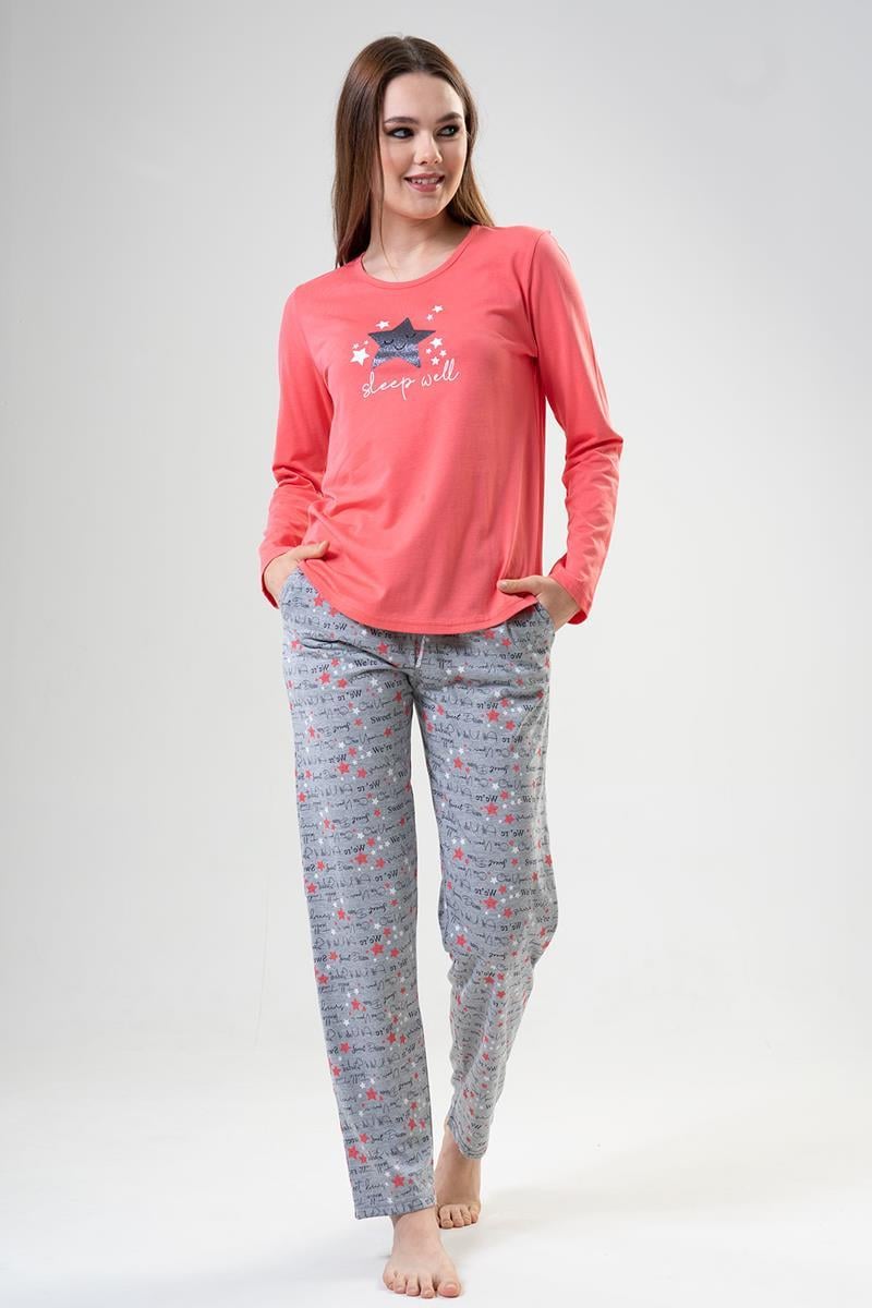 Vienetta 2041780021 Kadın Uzun Kollu Pijama Takımı