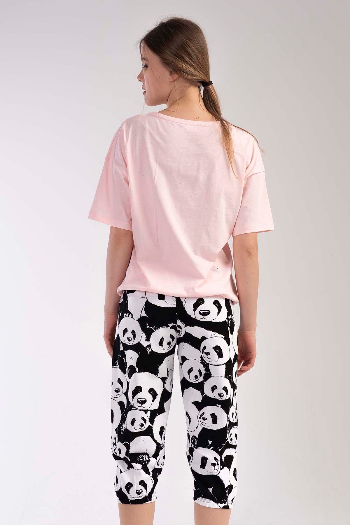 Vienetta 3010231954 Kadın Kısa Kollu Kaprili Pijama Takım