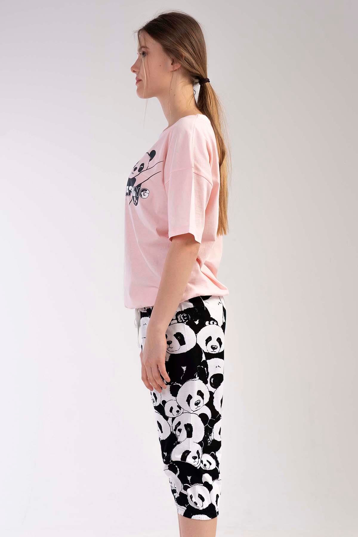 Vienetta 3010231954 Kadın Kısa Kollu Kaprili Pijama Takım