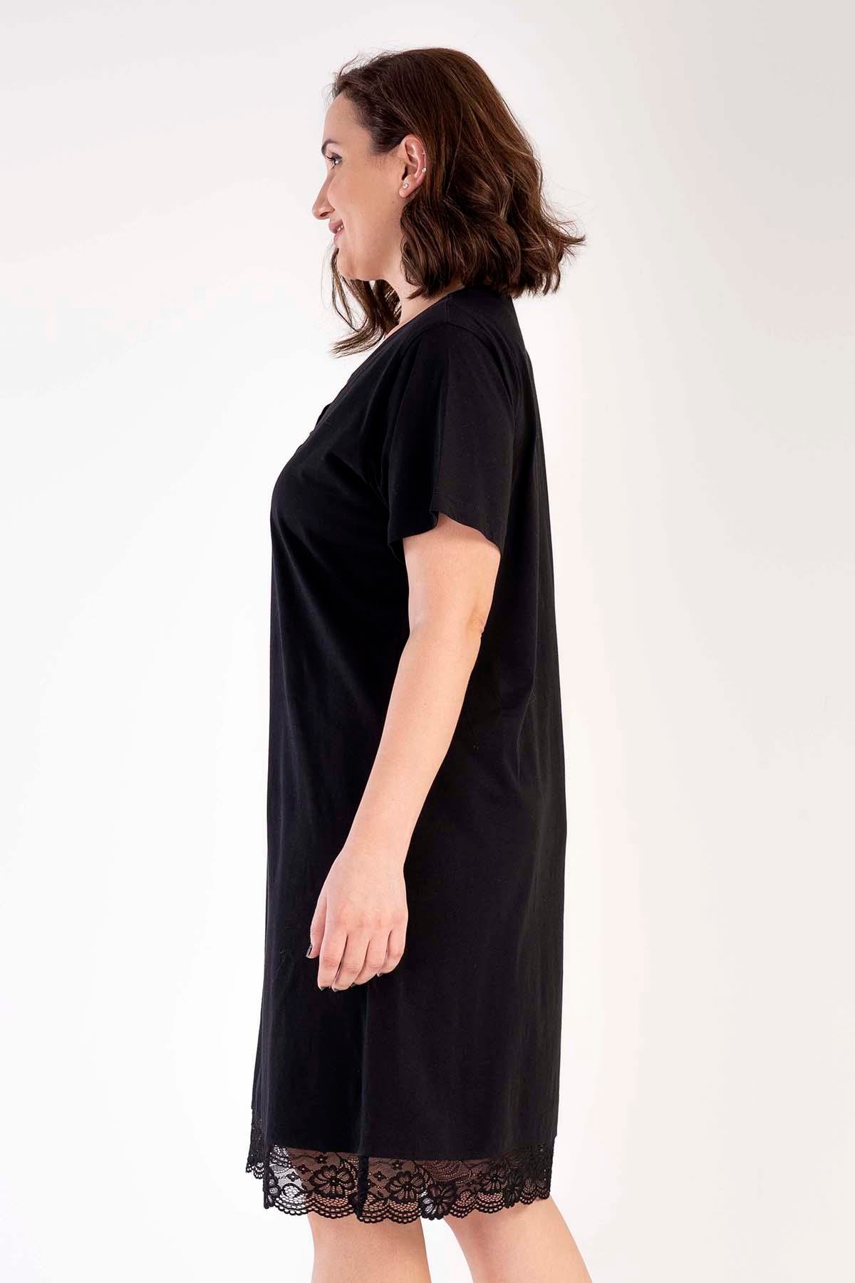 Vienetta 3010380000 Kadın Kısa Kollu Büyük Beden Tunik