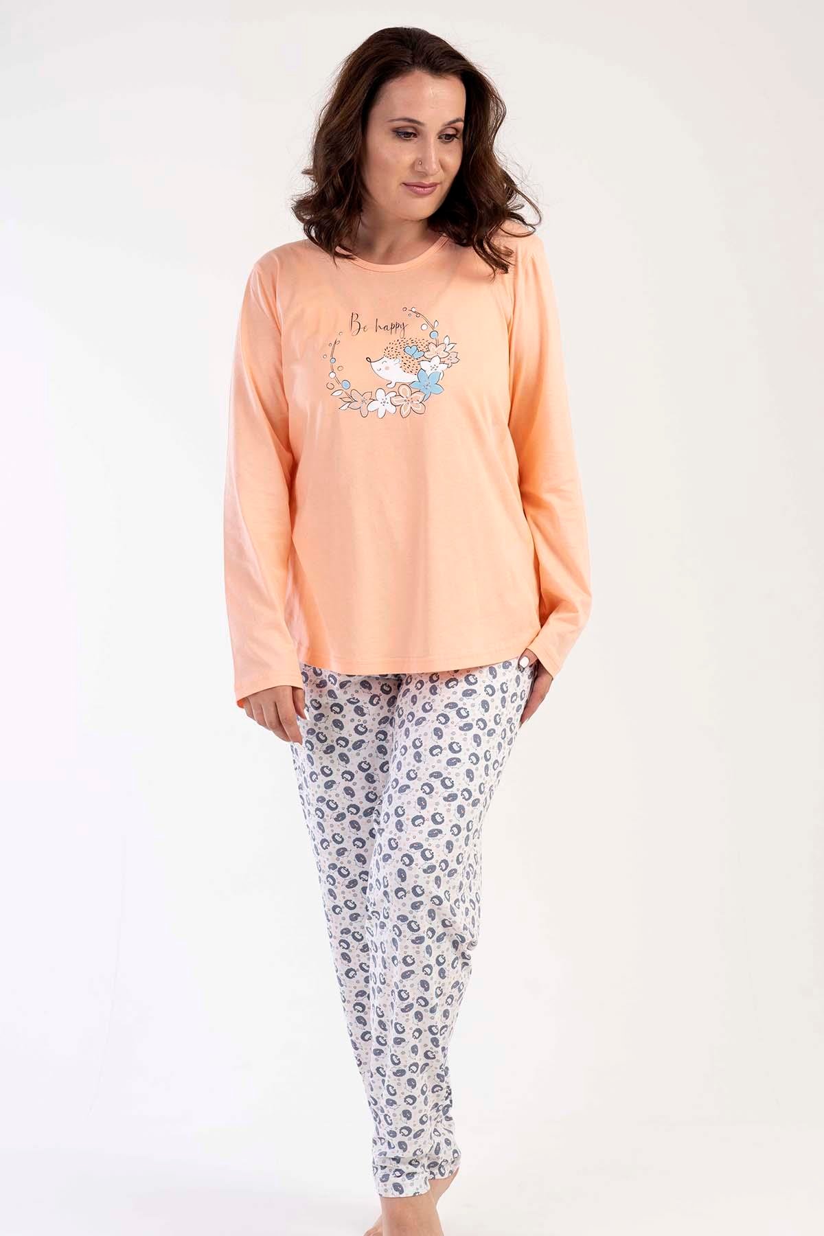 Vienetta 3032147601 Kadın Uzun Kollu Büyük Beden P.Suprem Pijama Takımı