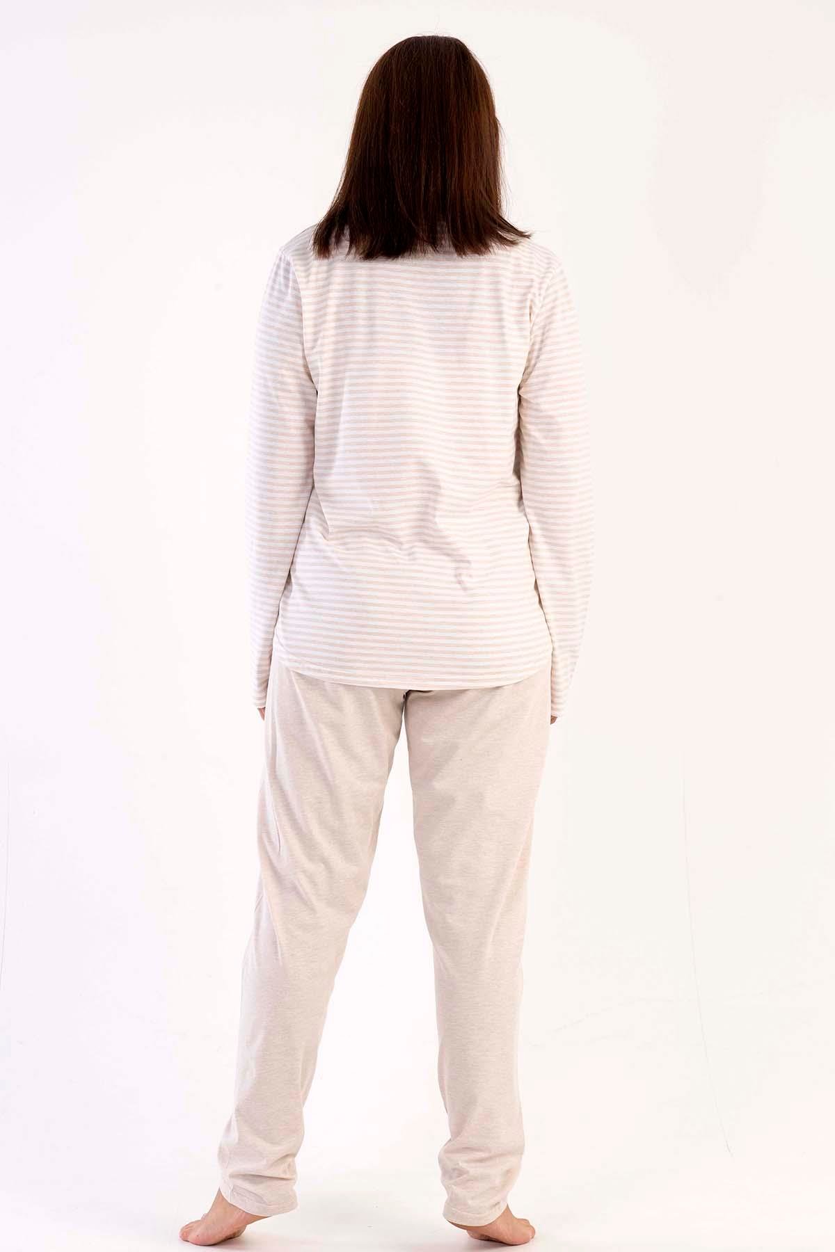 Vienetta 3032340000 Kadın Uzun Kollu Büyük Beden P.Suprem Pijama Takımı