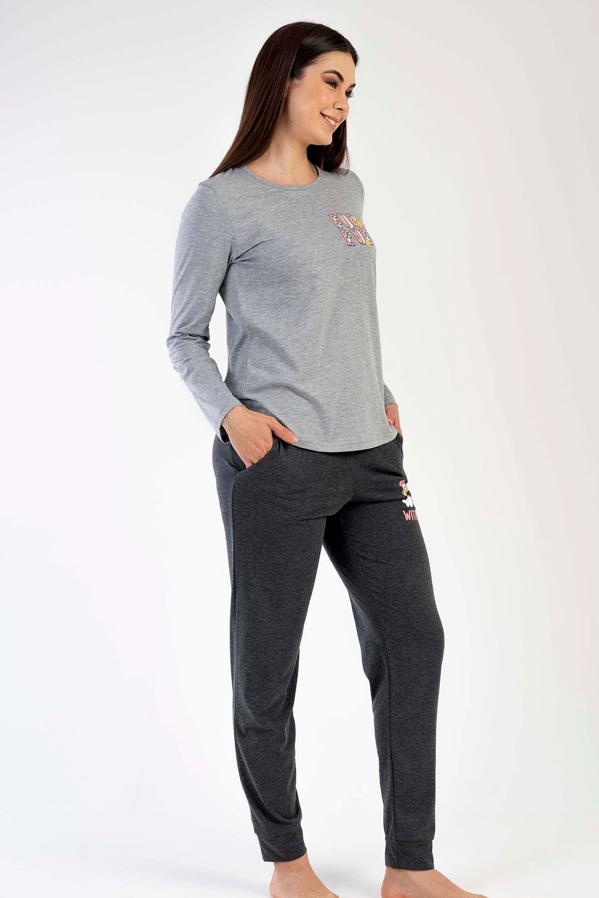 Vienetta 3032800000 Kadın Uzun Kollu P.Suprem Pijama Takımı