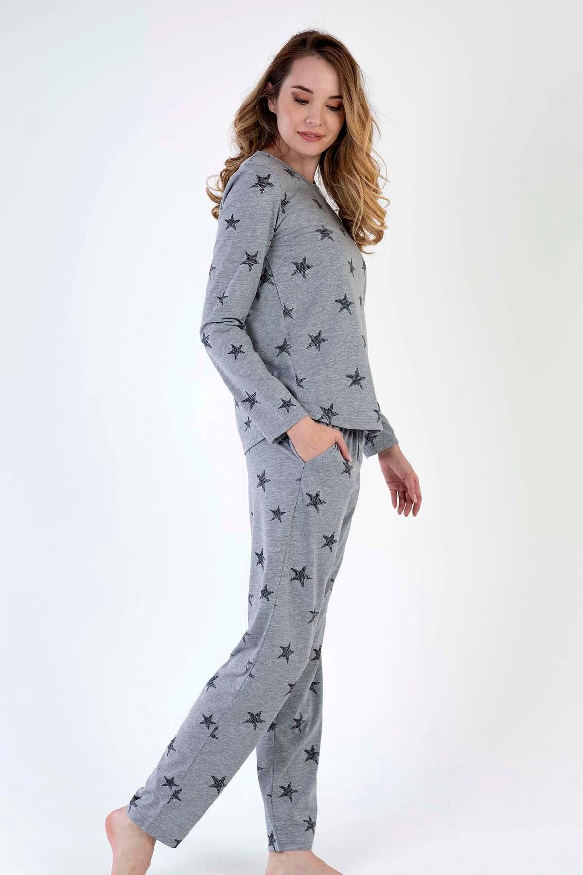 Vienetta 3040610736 Kadın Uzun Kollu Pijama Takımı